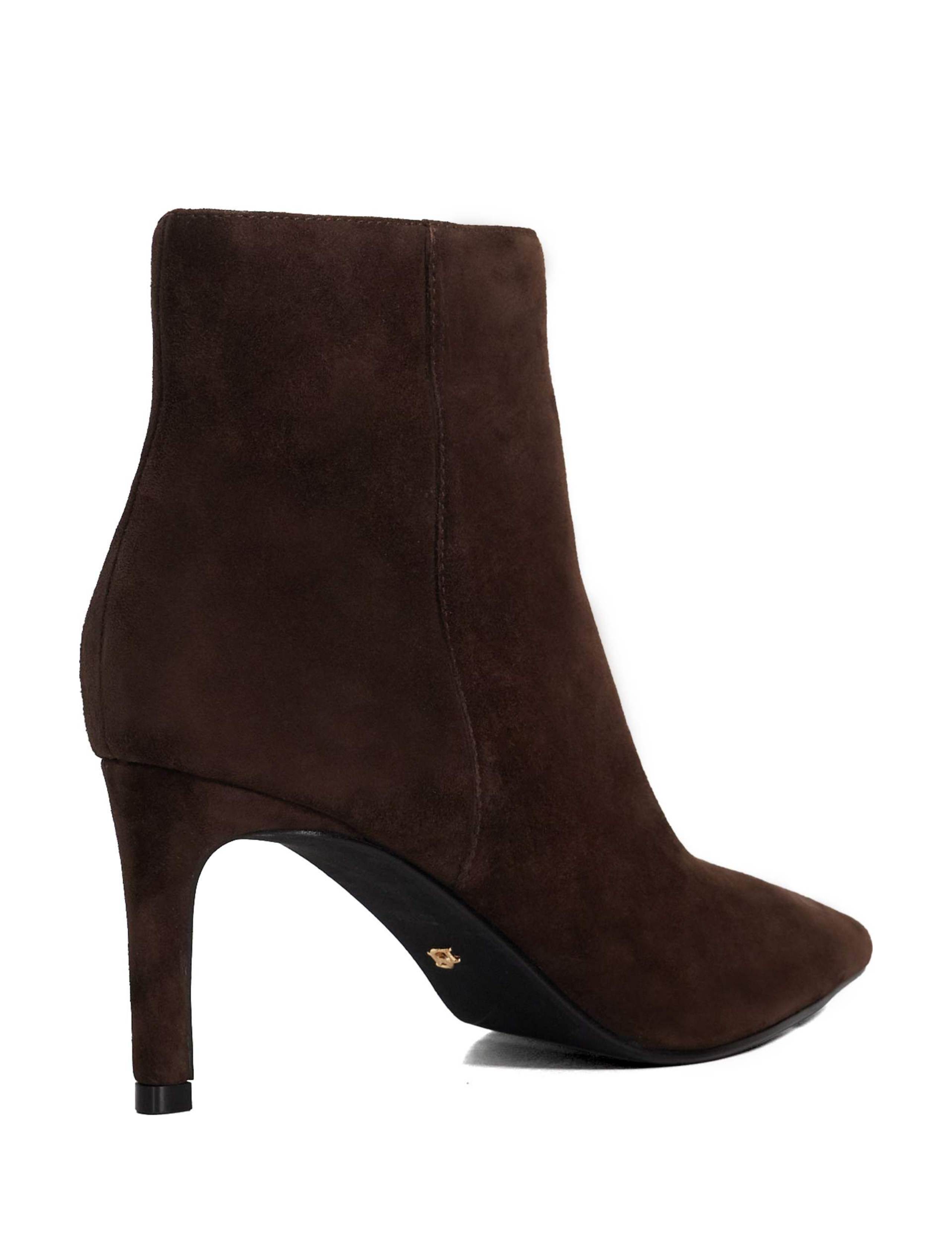 Suede Stiletto Heel Pointed Ankle Boots 4 of 5