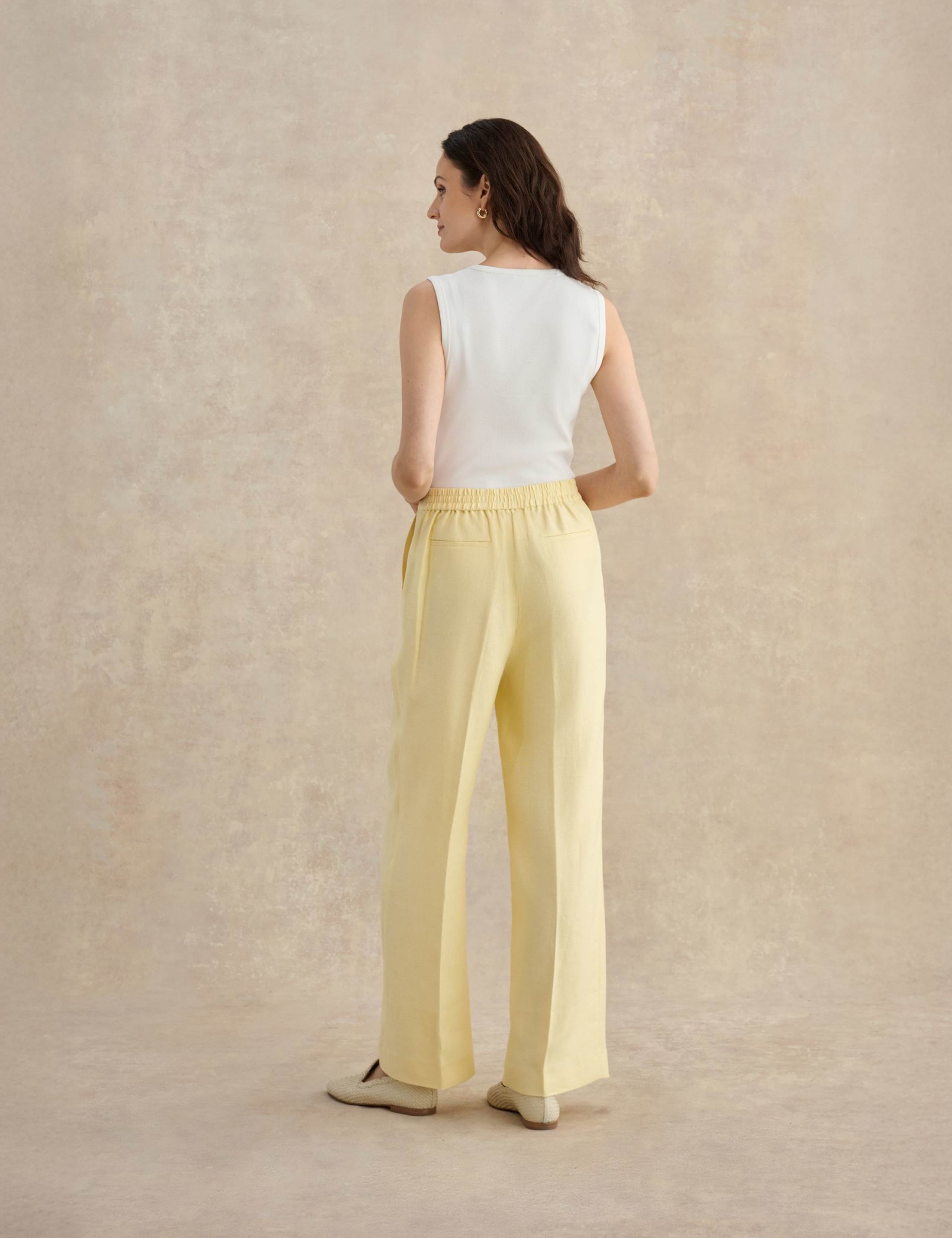 Pure Linen Wide Leg Trousers 3 of 6