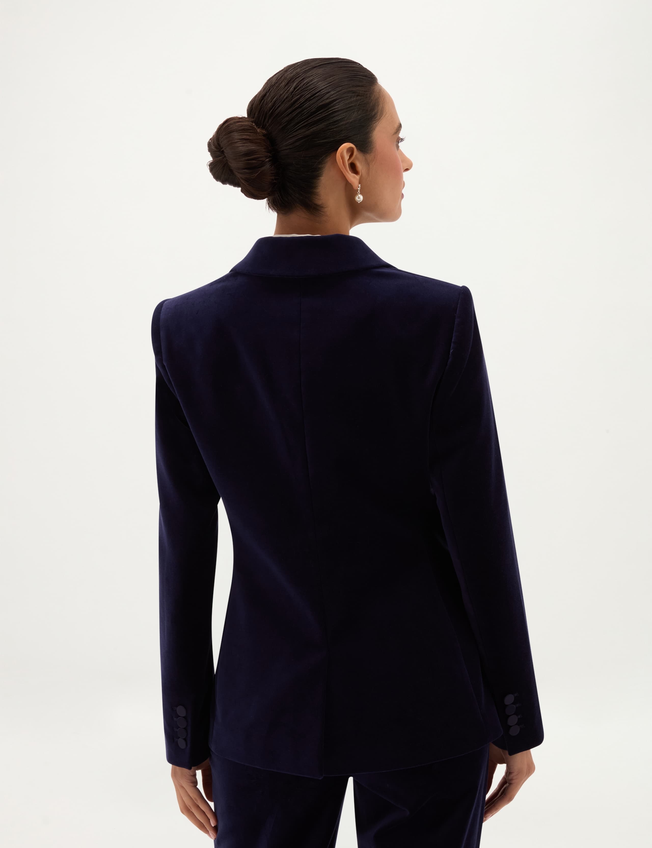 Velvet Peak Lapel Tailored Jacket 3 of 7