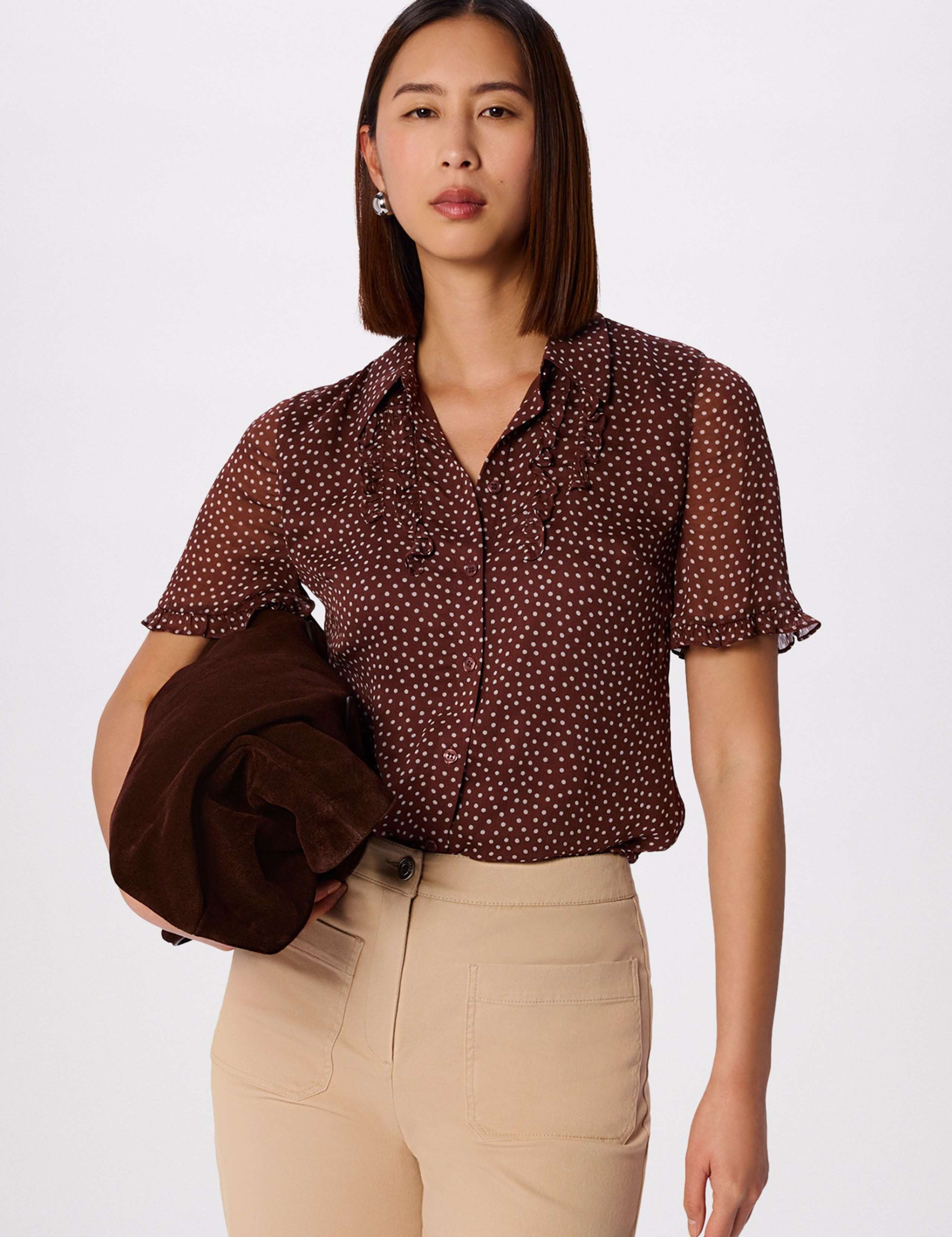 Polka Dot Collared Shirt 1 of 6