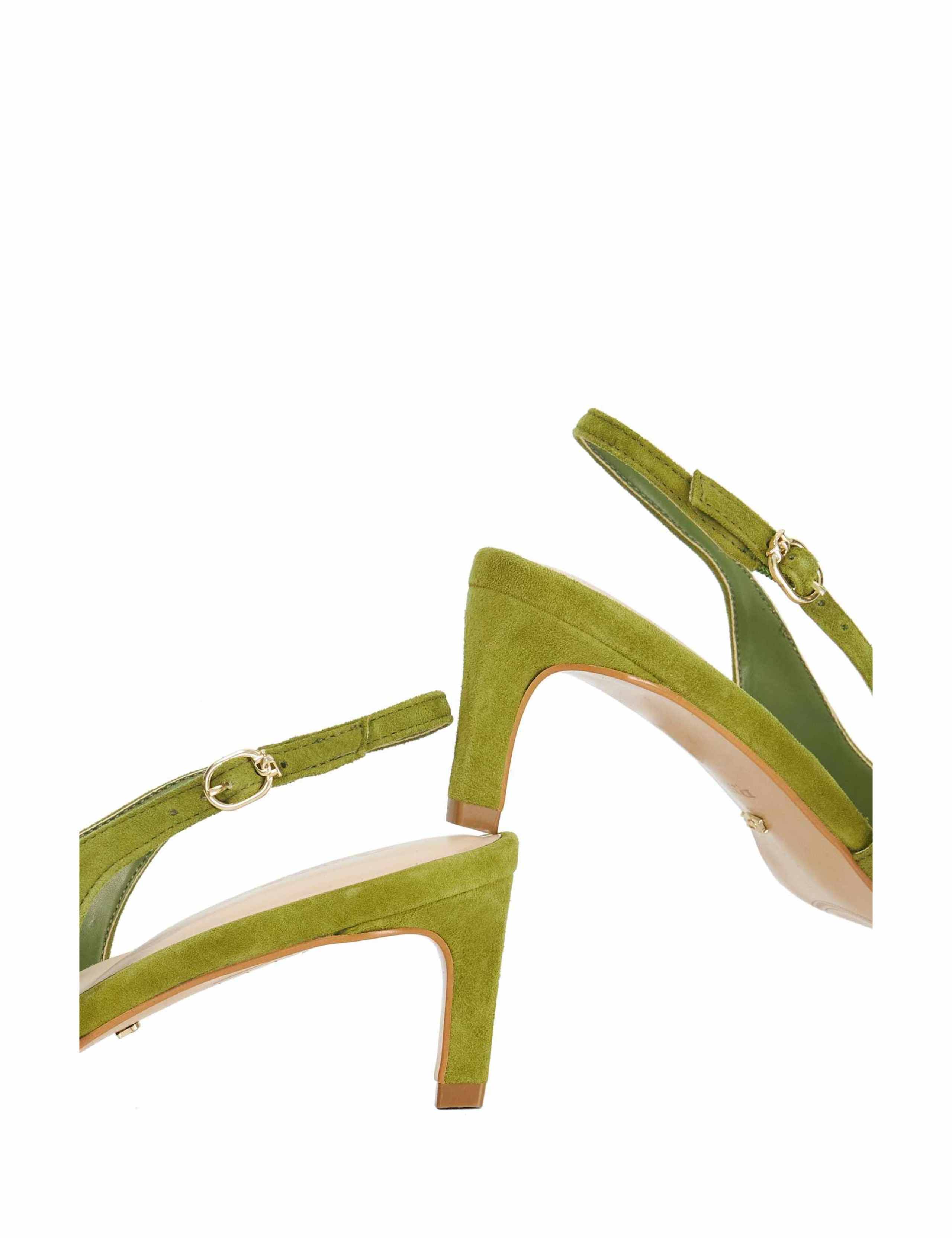 Suede Kitten Heel Slingback Shoes 6 of 6