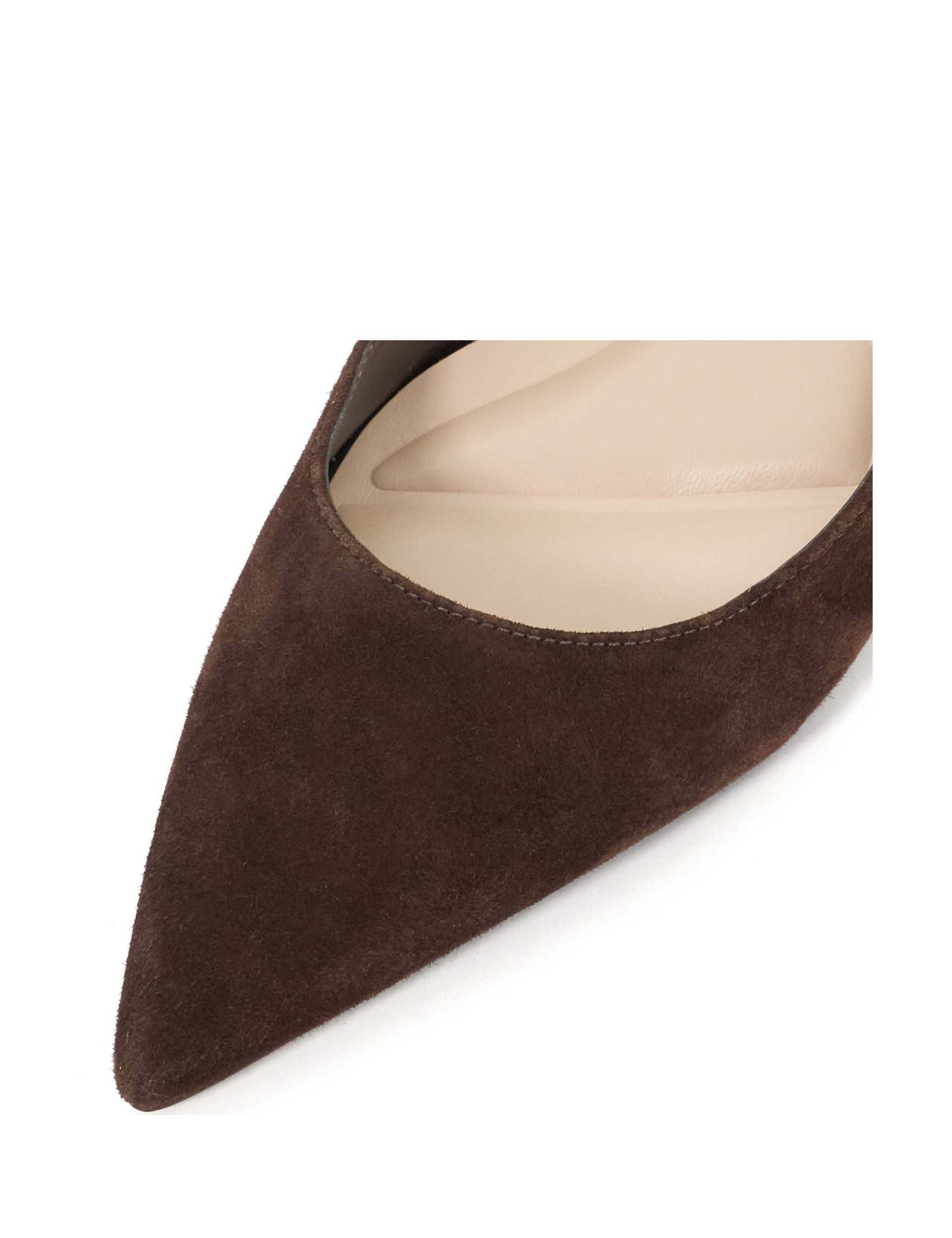 Suede Kitten Heel Slingback Shoes 5 of 5