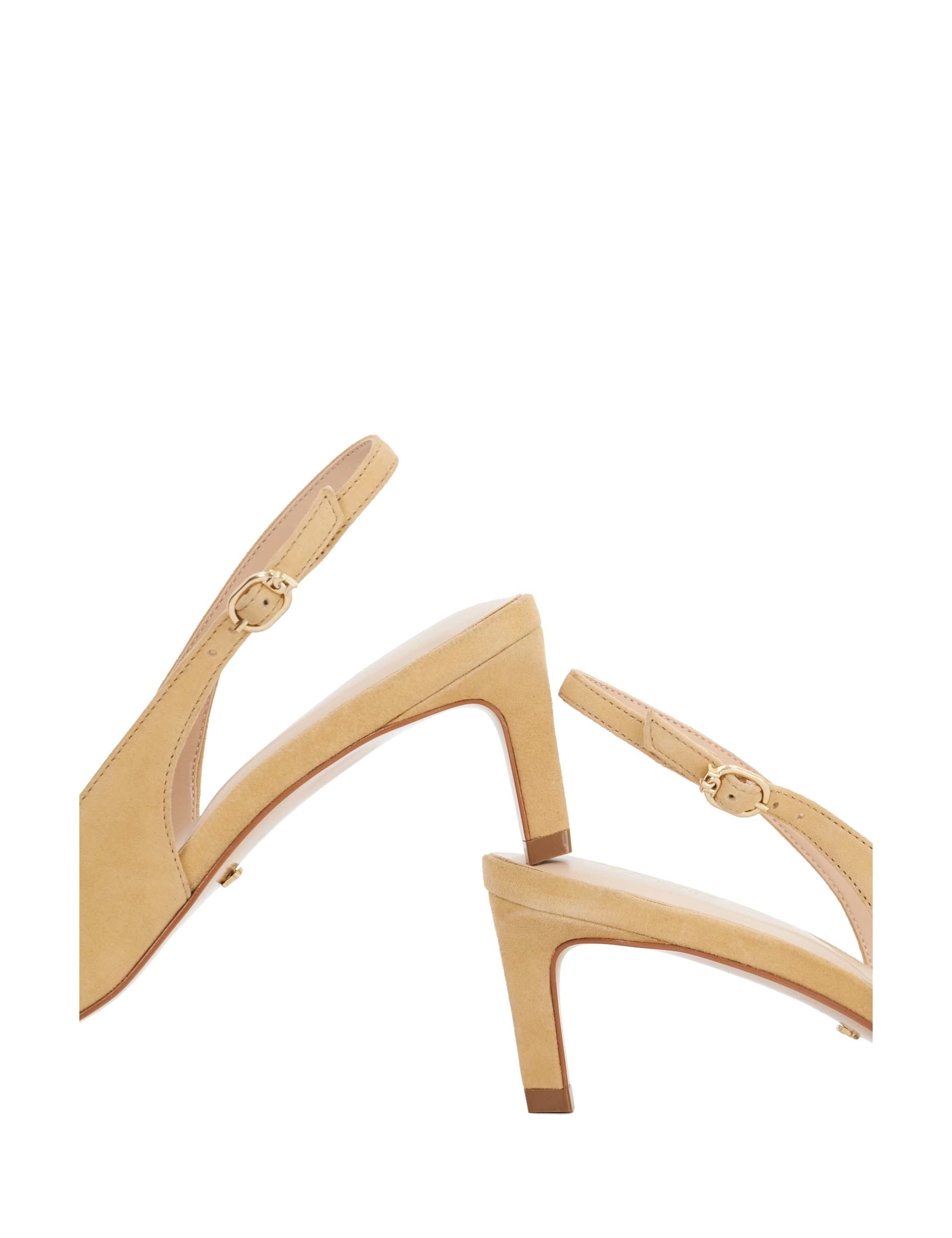Suede Kitten Heel Slingback Shoes 5 of 5