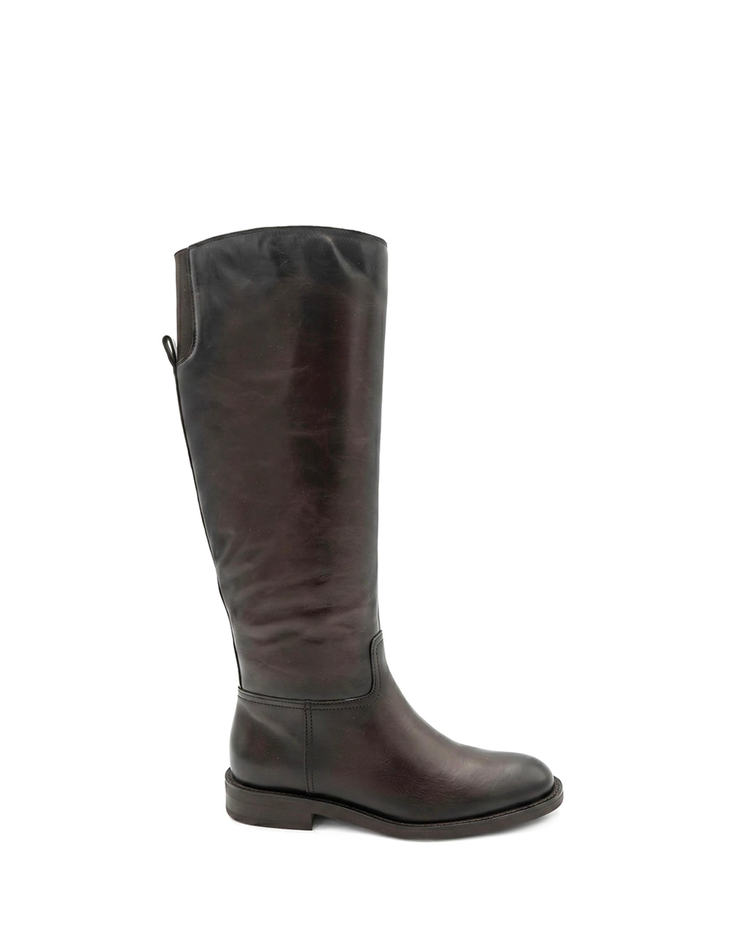 Leather Flat Knee High Boots 2 of 6