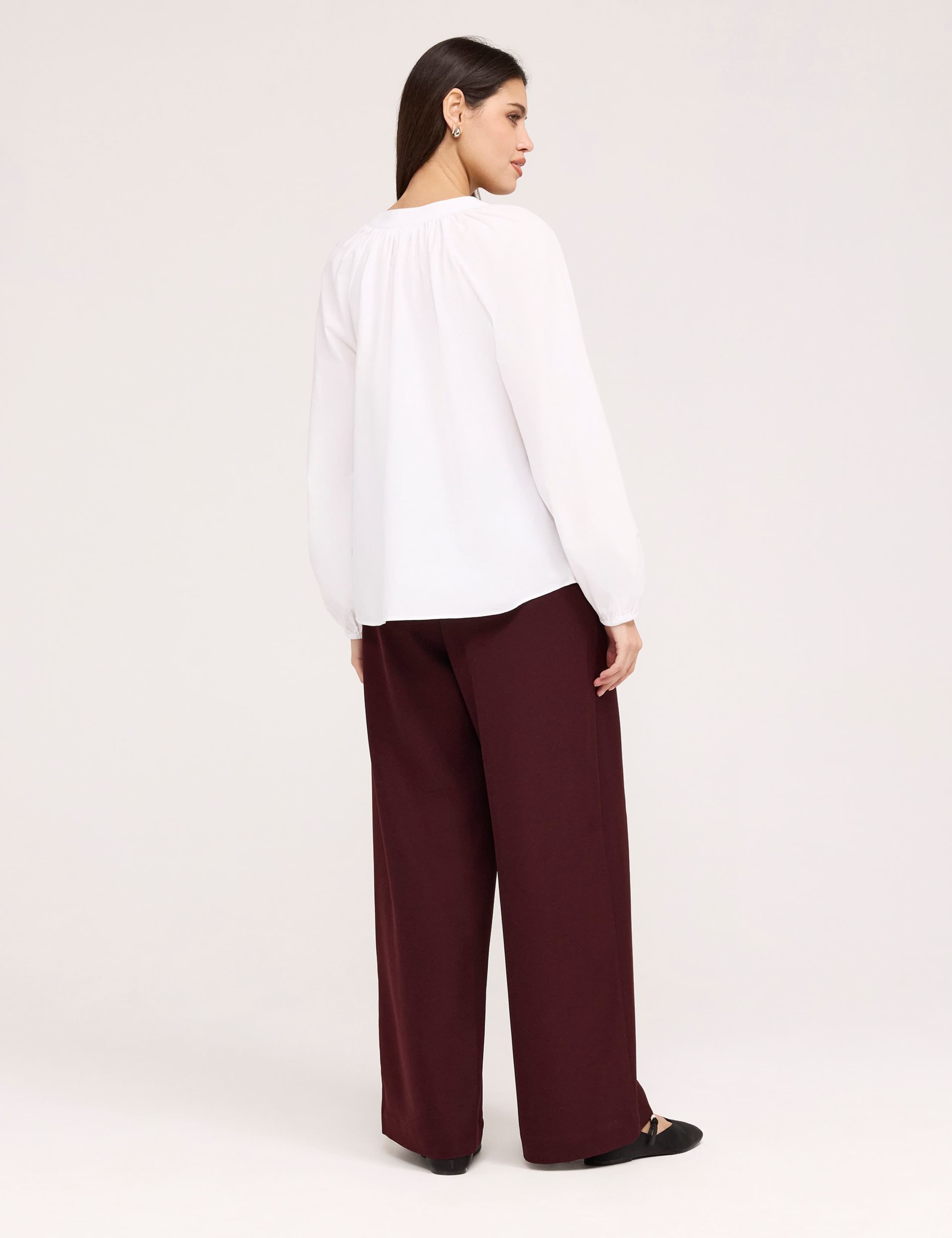 Pure Cotton V-Neck Button Through Blouse 4 of 7