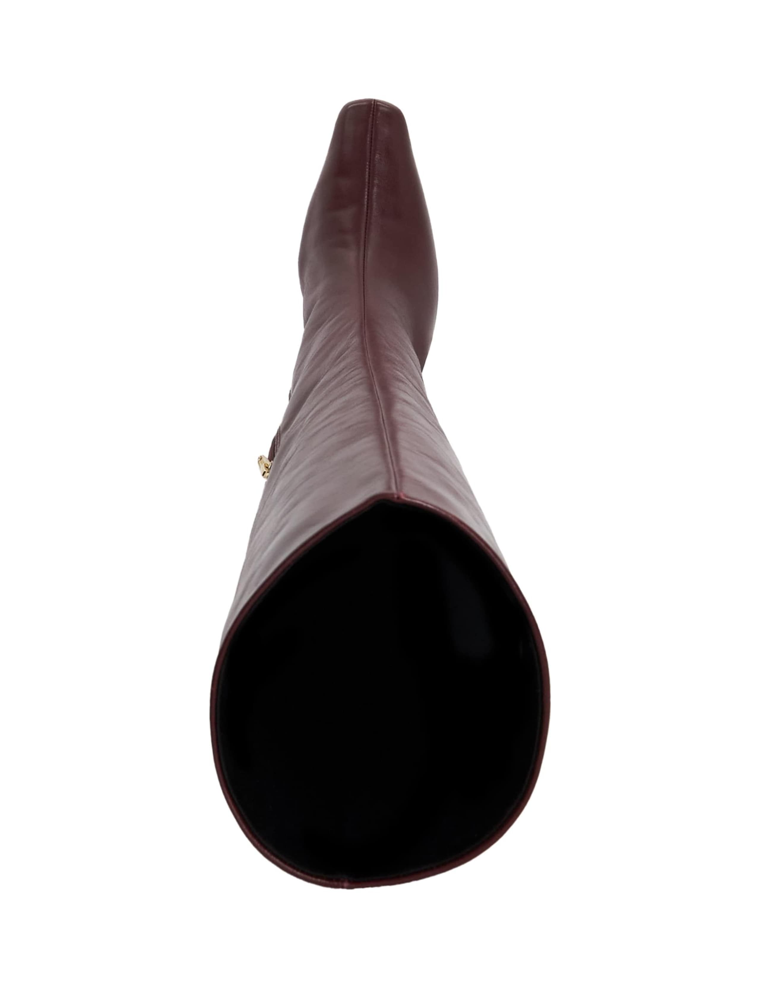 Leather Block Heel Knee High Boots 2 of 5