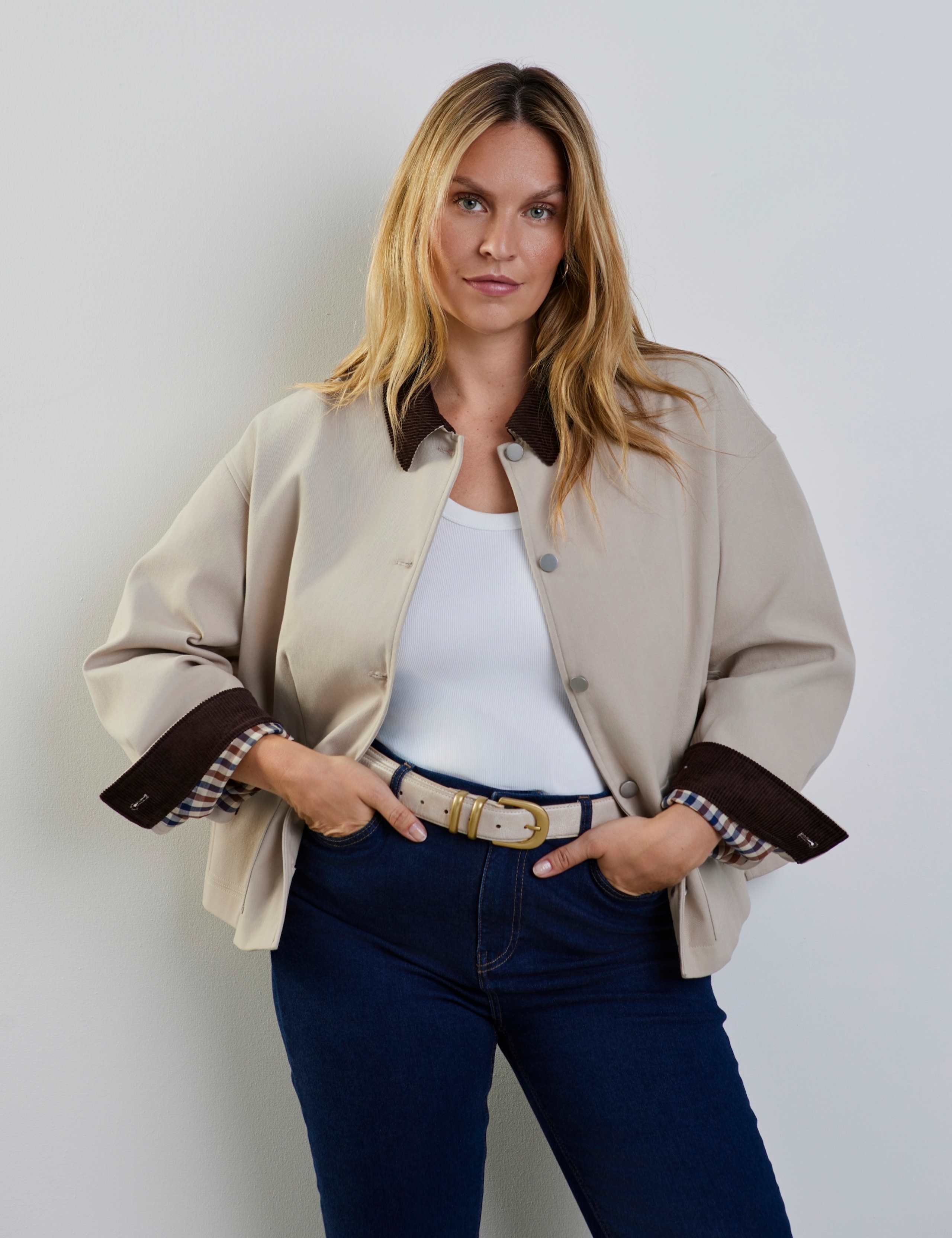 Cotton Rich Cord Collar Utility Jacket 3 of 7