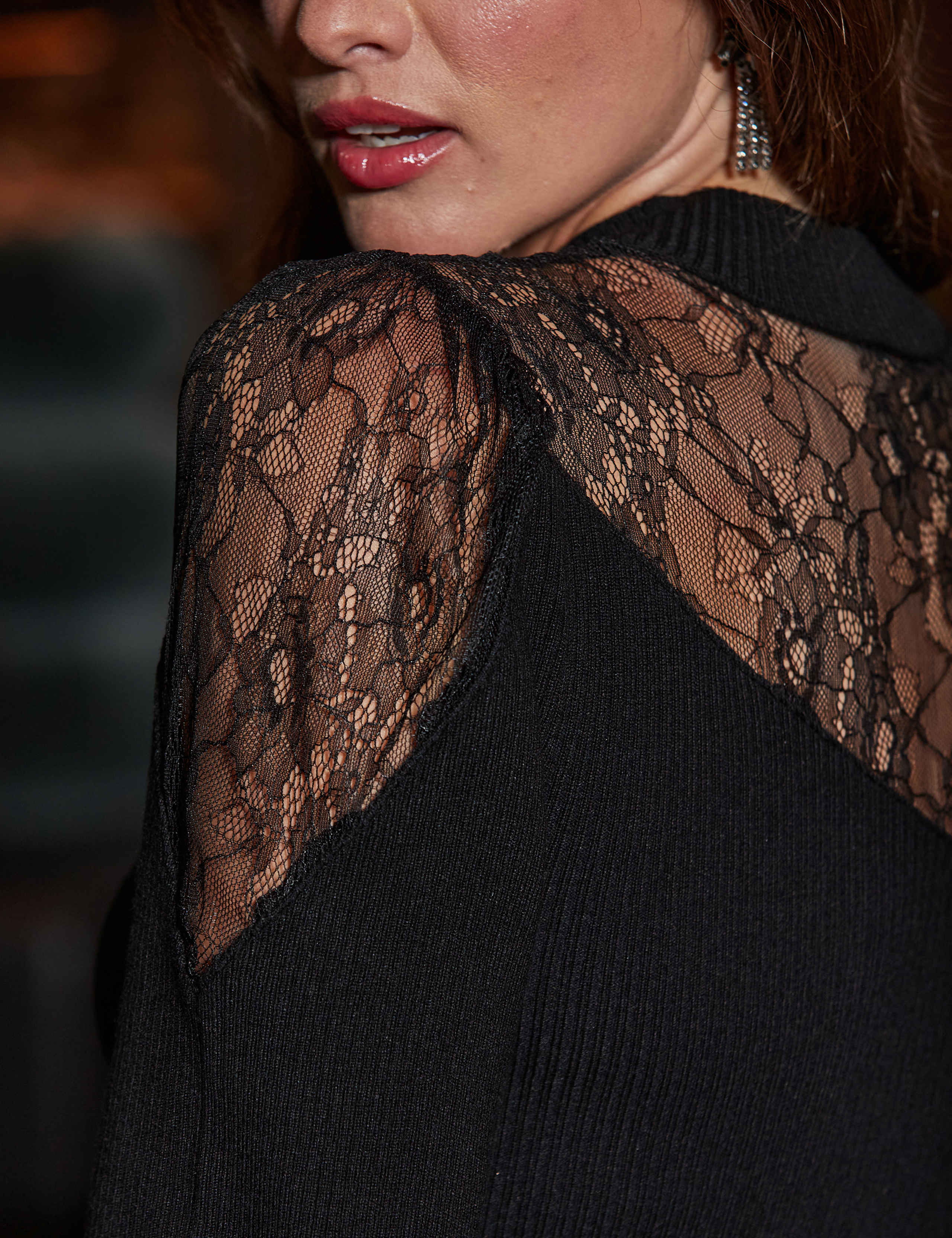 Crew Neck Lace Detail Jumper 6 of 7