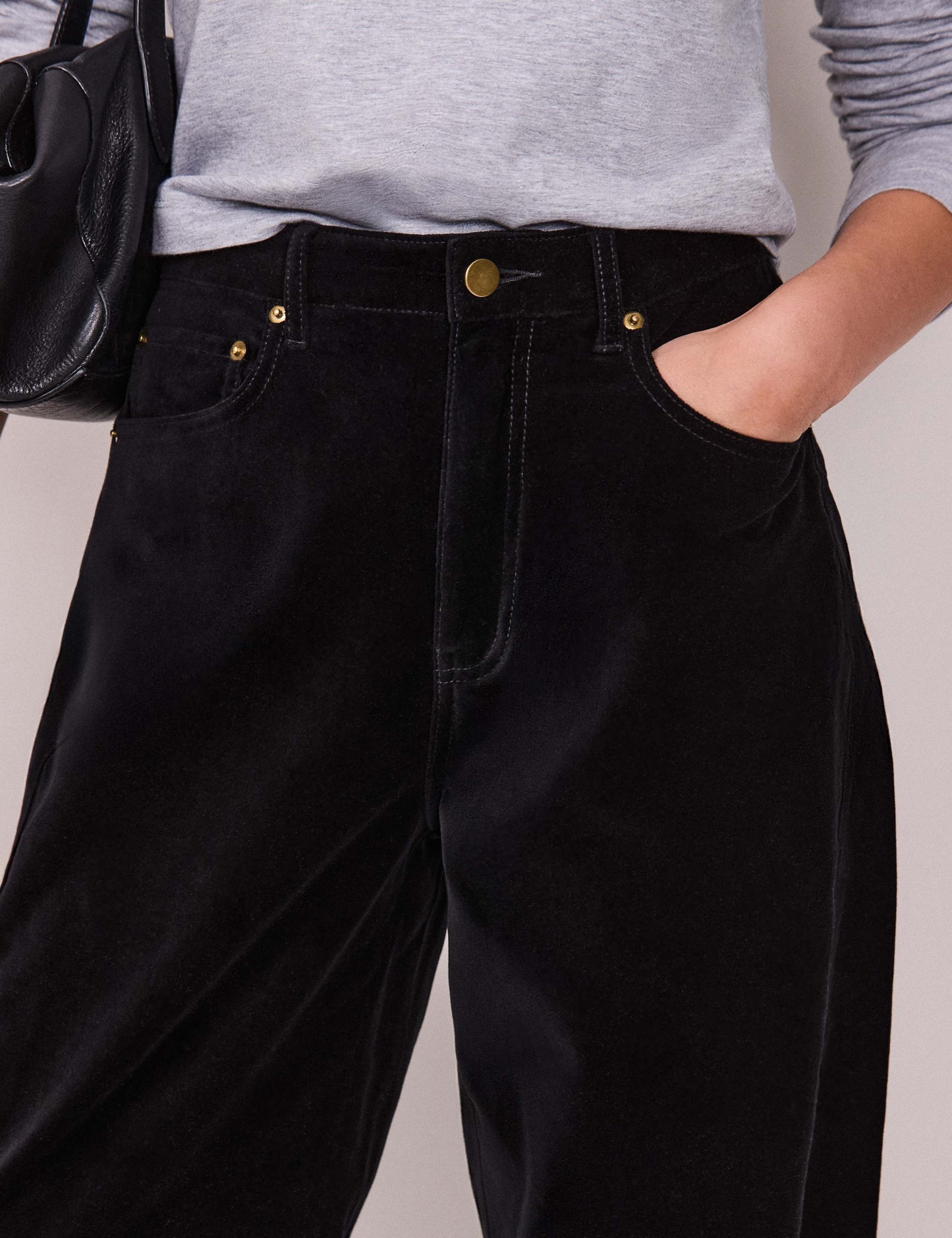 Velvet Mid Rise Barrel Leg Jeans 4 of 6
