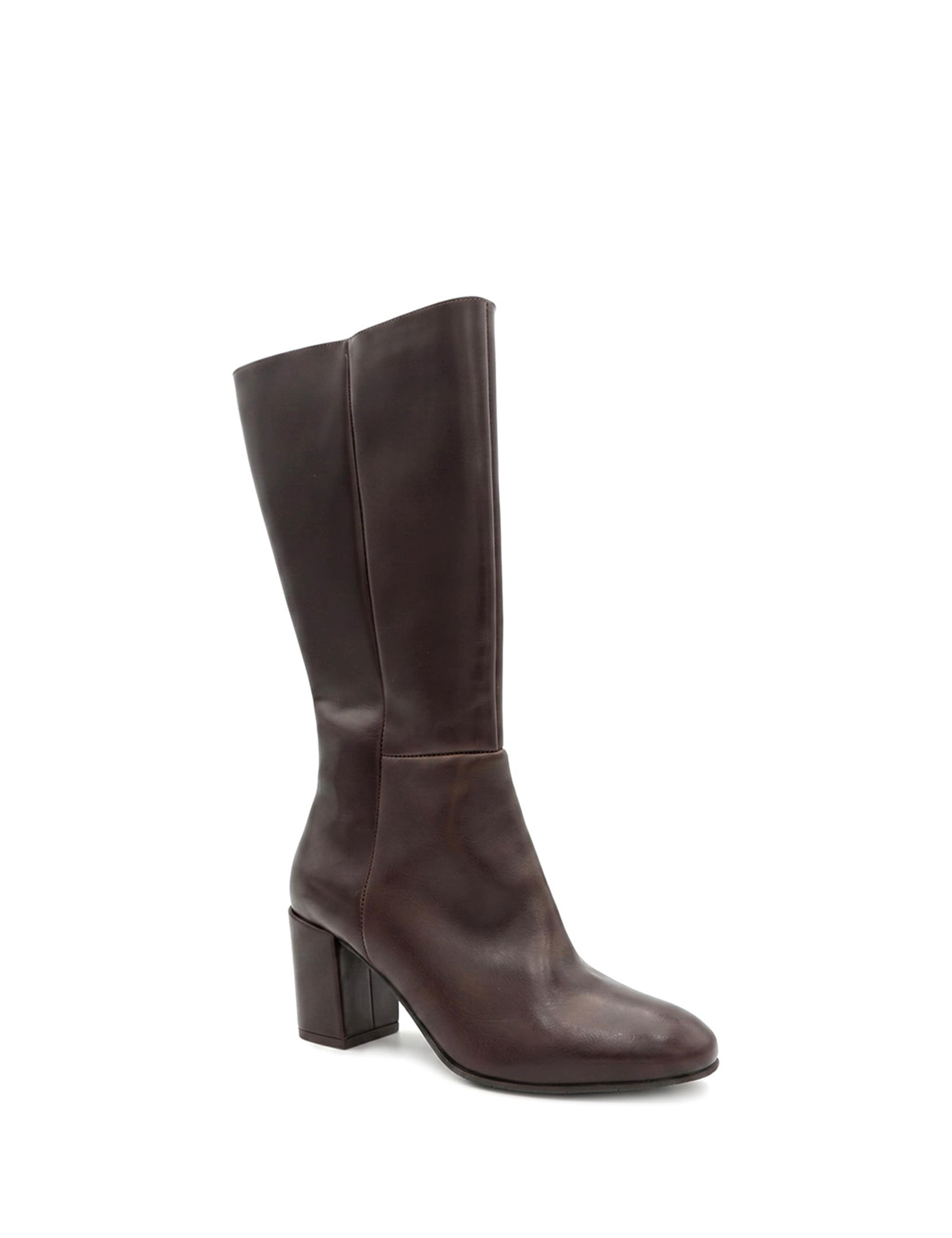 Leather Block Heel Boots 5 of 7