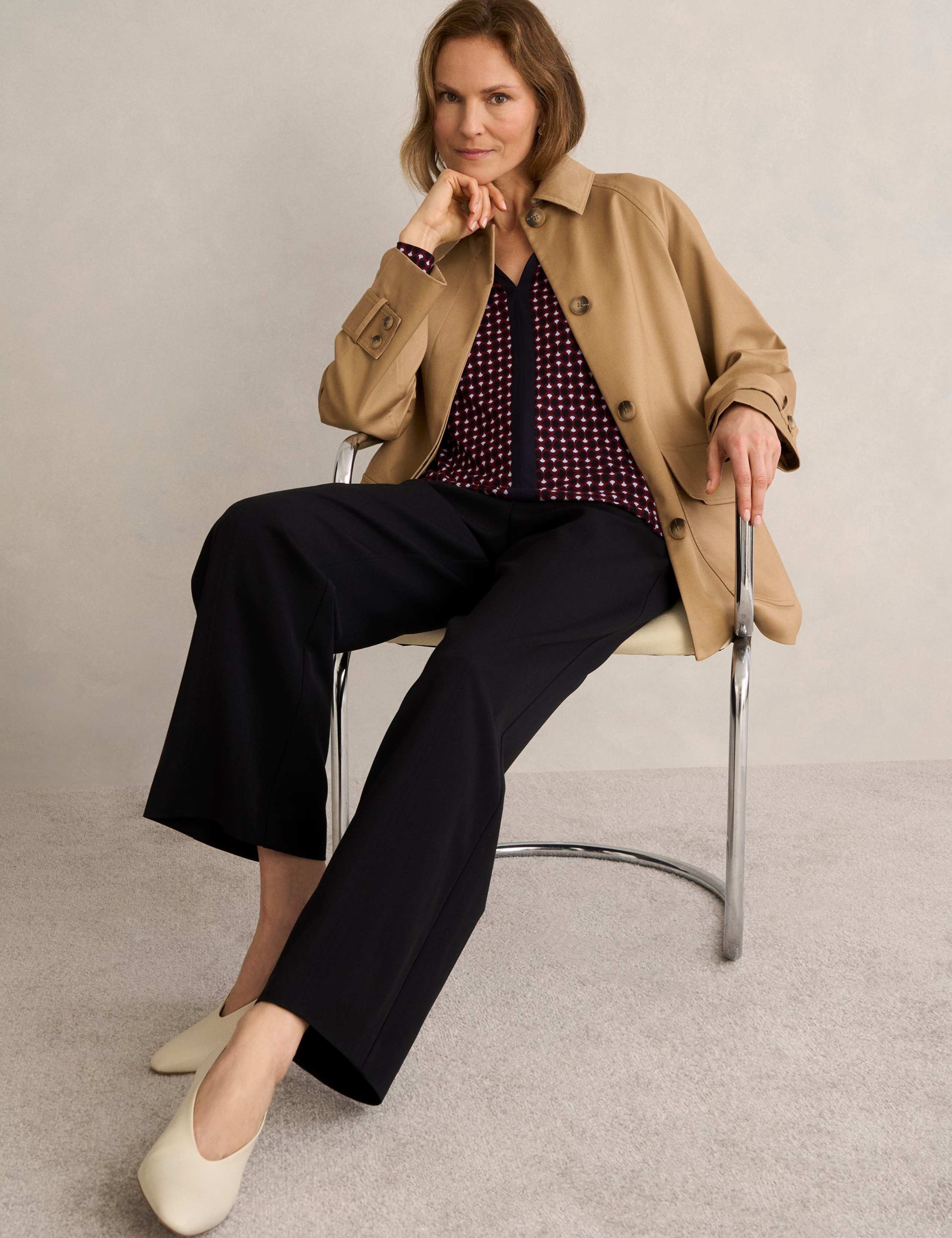 Elasticated Waist Wide Leg Trousers 6 of 7