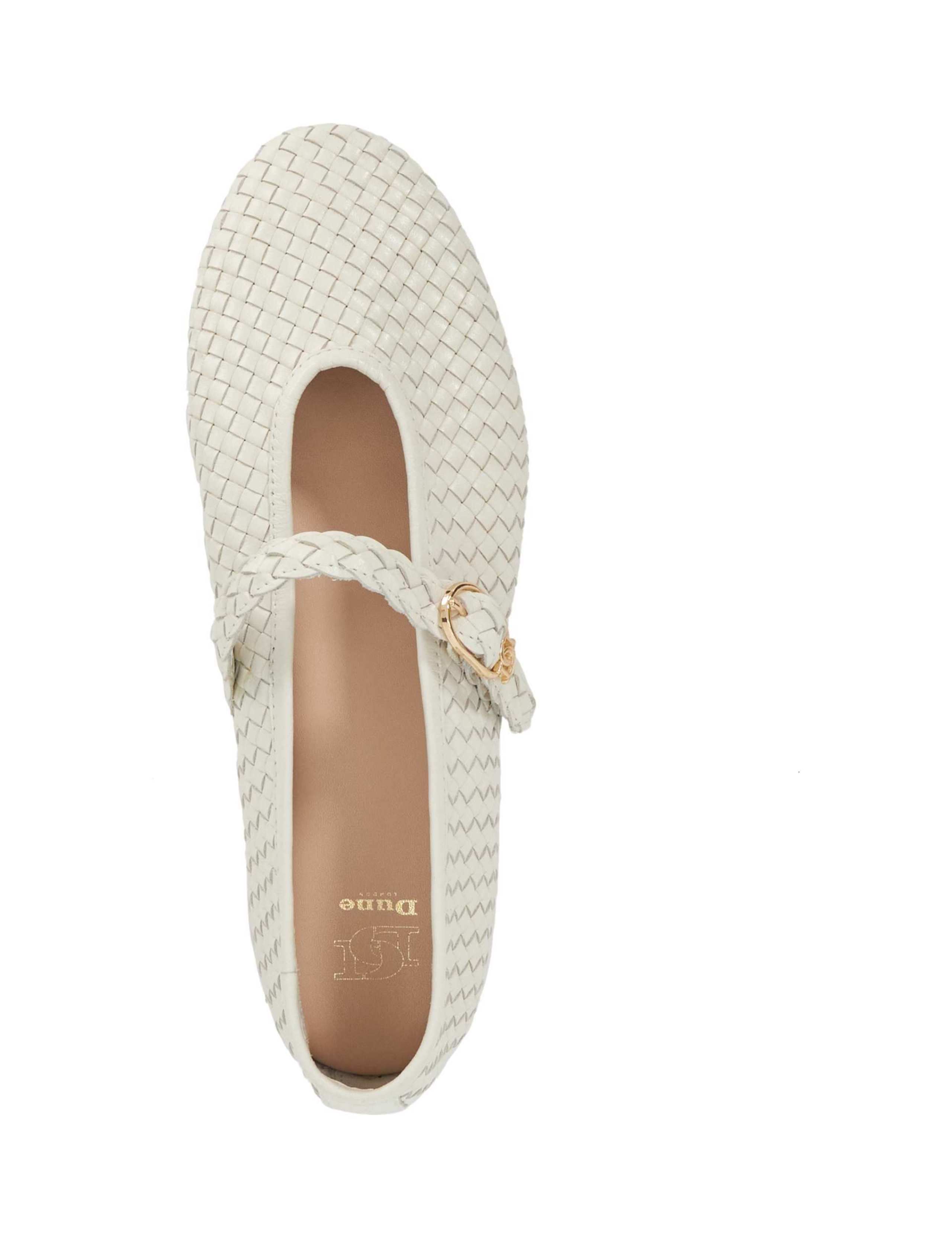 Leather Woven Buckle Mary Jane Ballet Pump 3 of 6