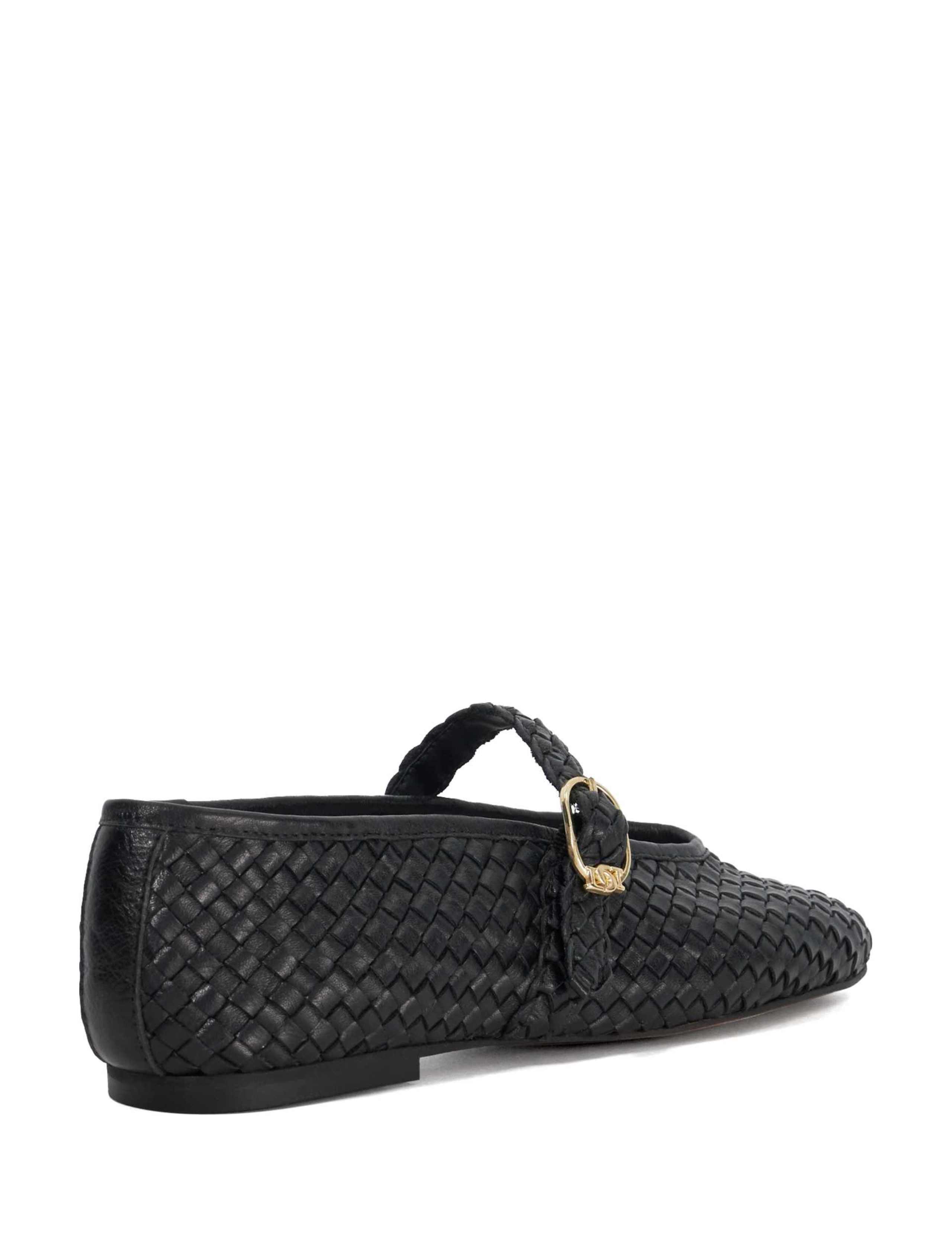 Leather Woven Buckle Mary Jane Ballet Pump 5 of 6