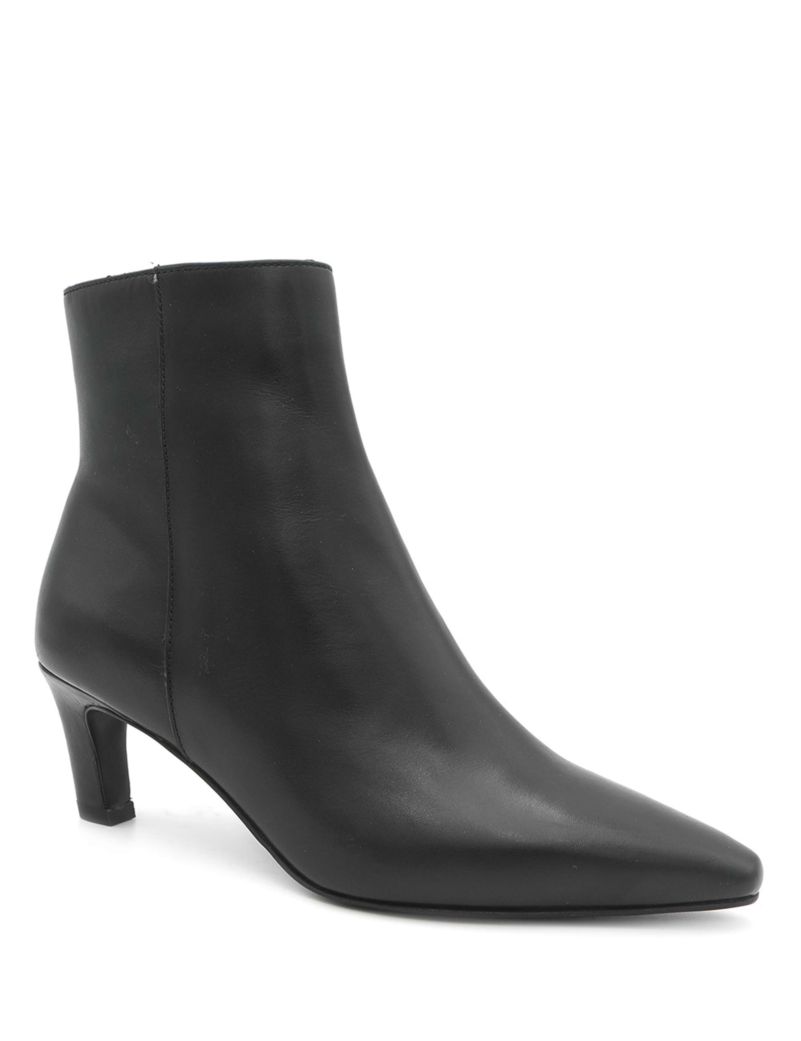 Leather Stiletto Heel Ankle Boots 3 of 5