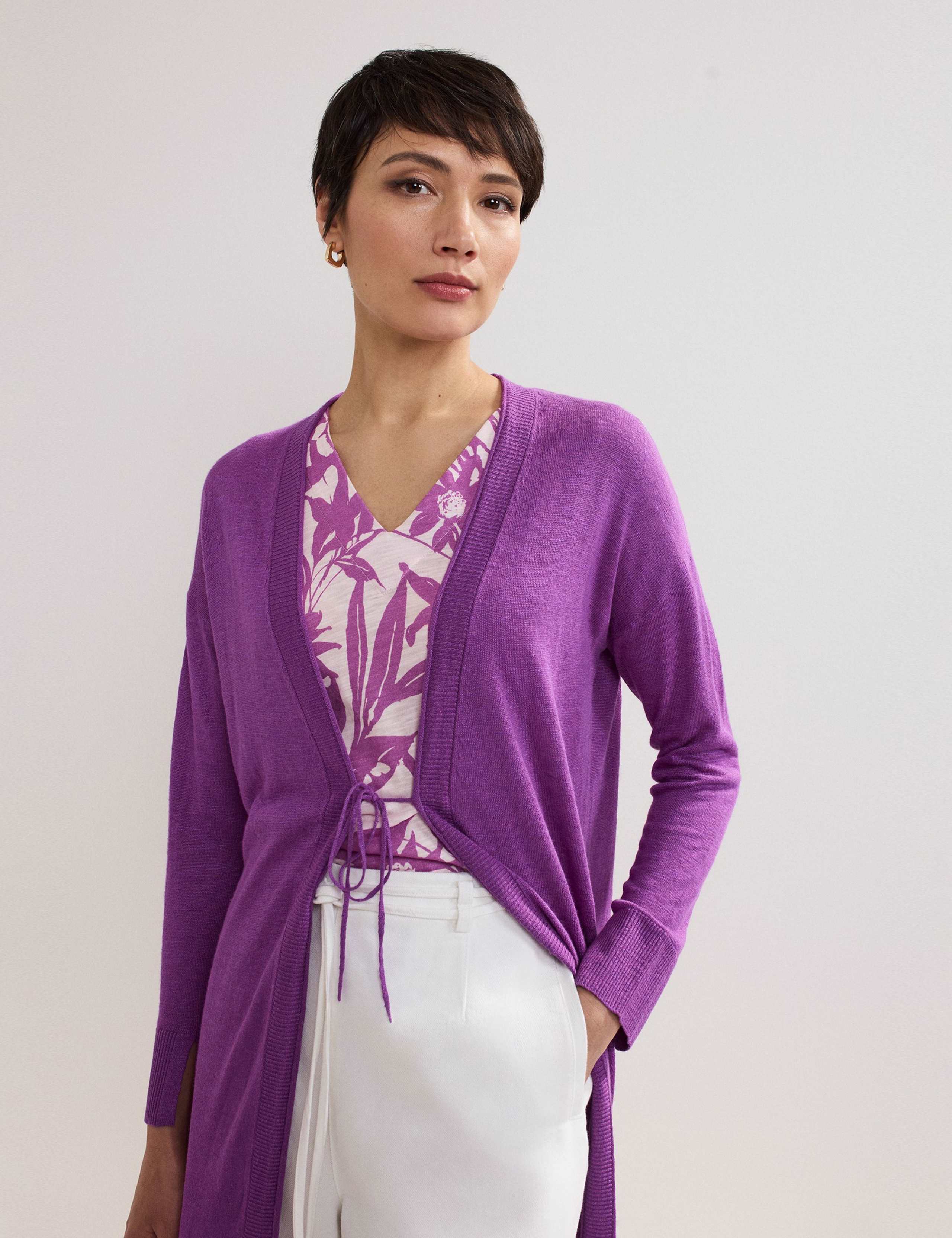Linen Rich Longline Cardigan 3 of 7