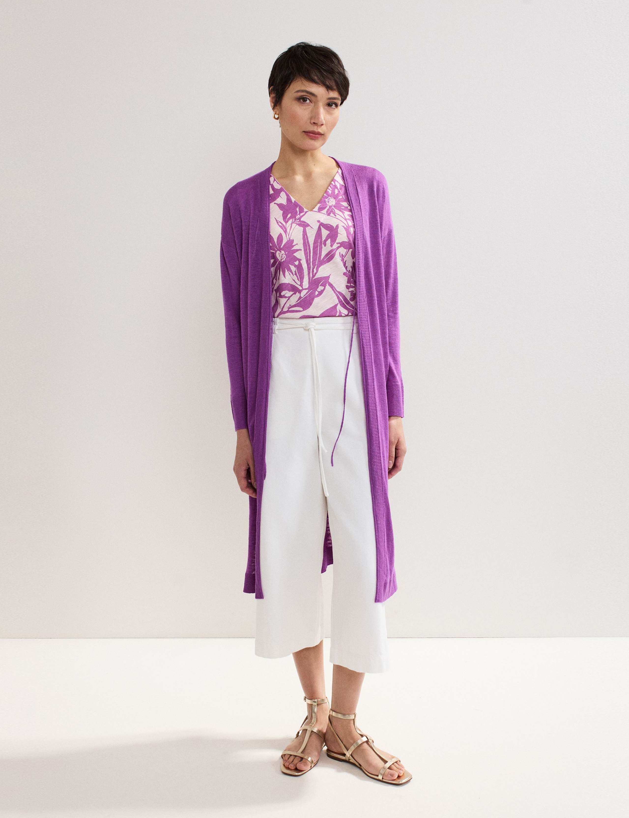 Linen Rich Longline Cardigan 4 of 7
