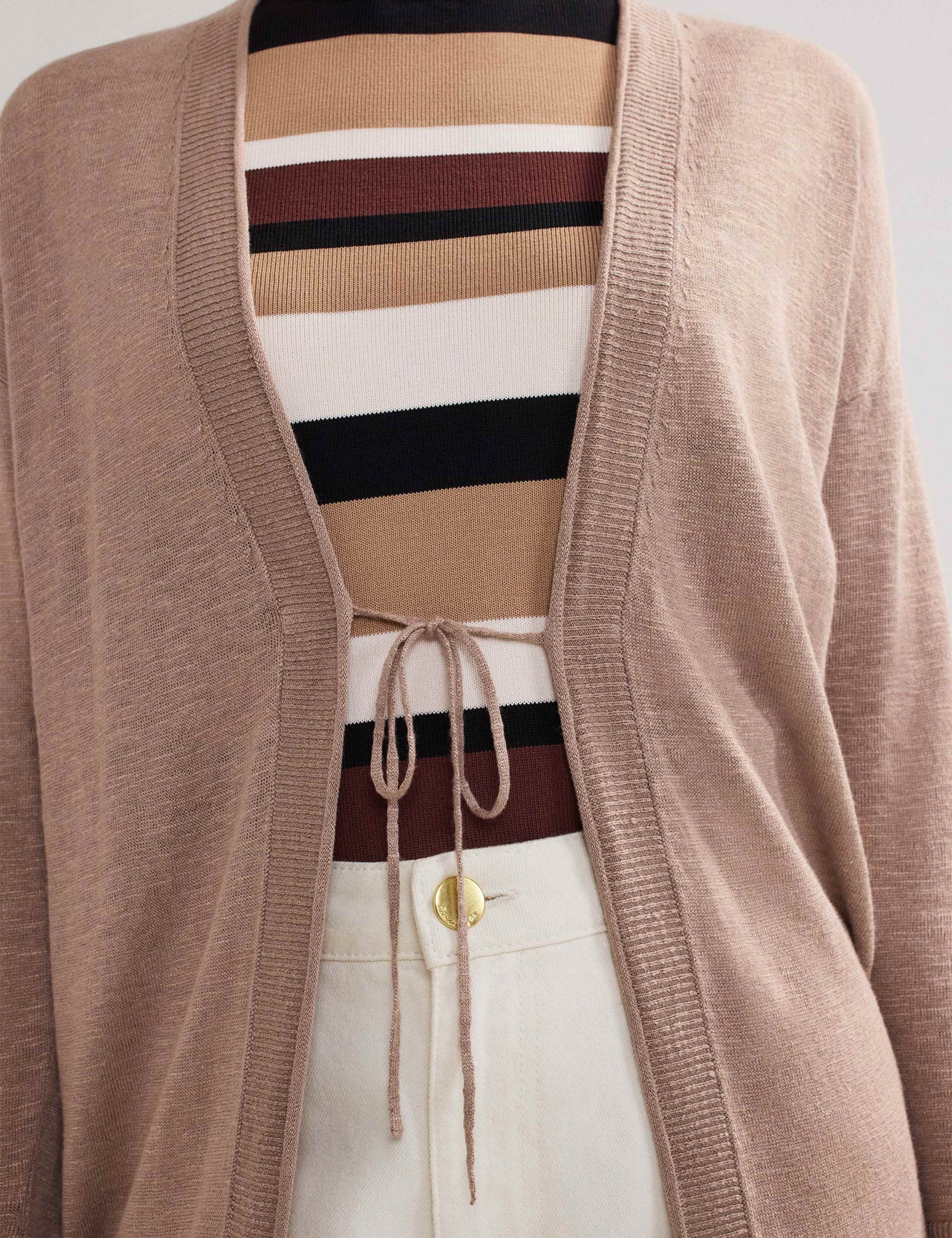 Linen Rich Longline Cardigan 6 of 7