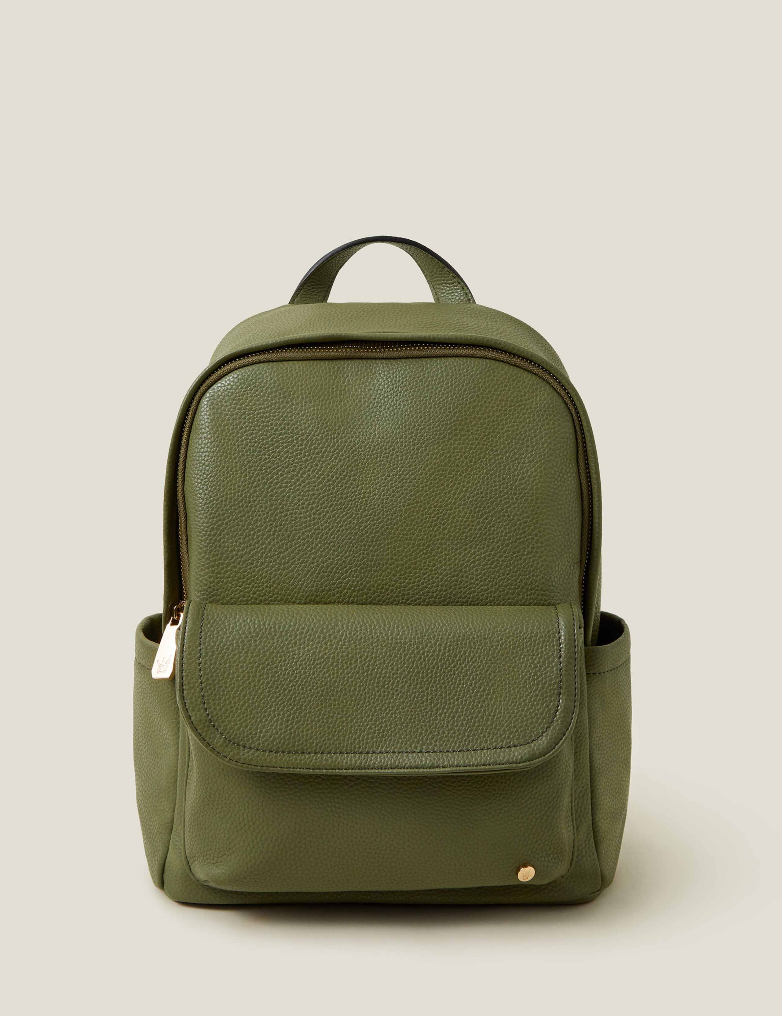 Faux Leather Textured Backpack 1 of 4