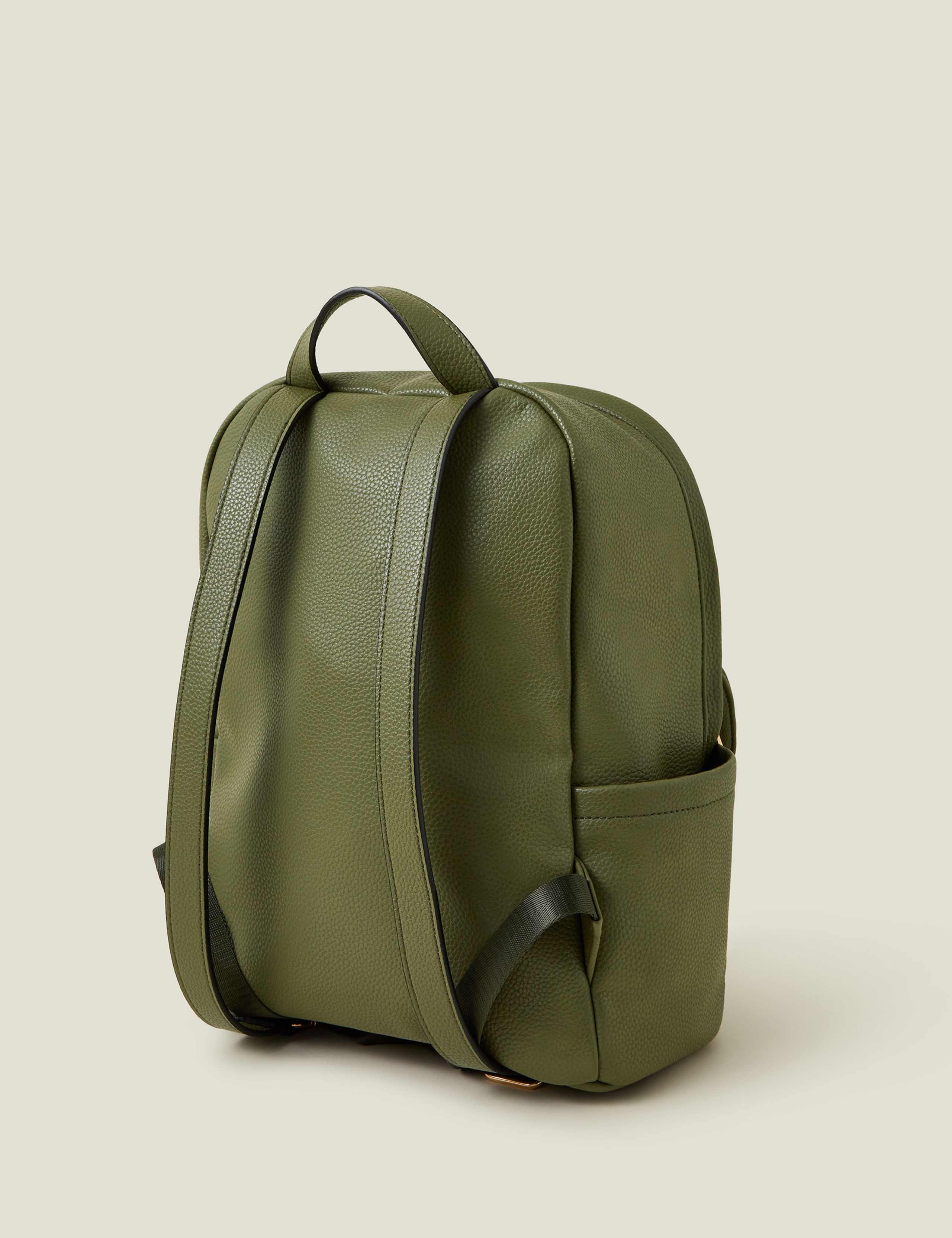 Faux Leather Textured Backpack 2 of 4