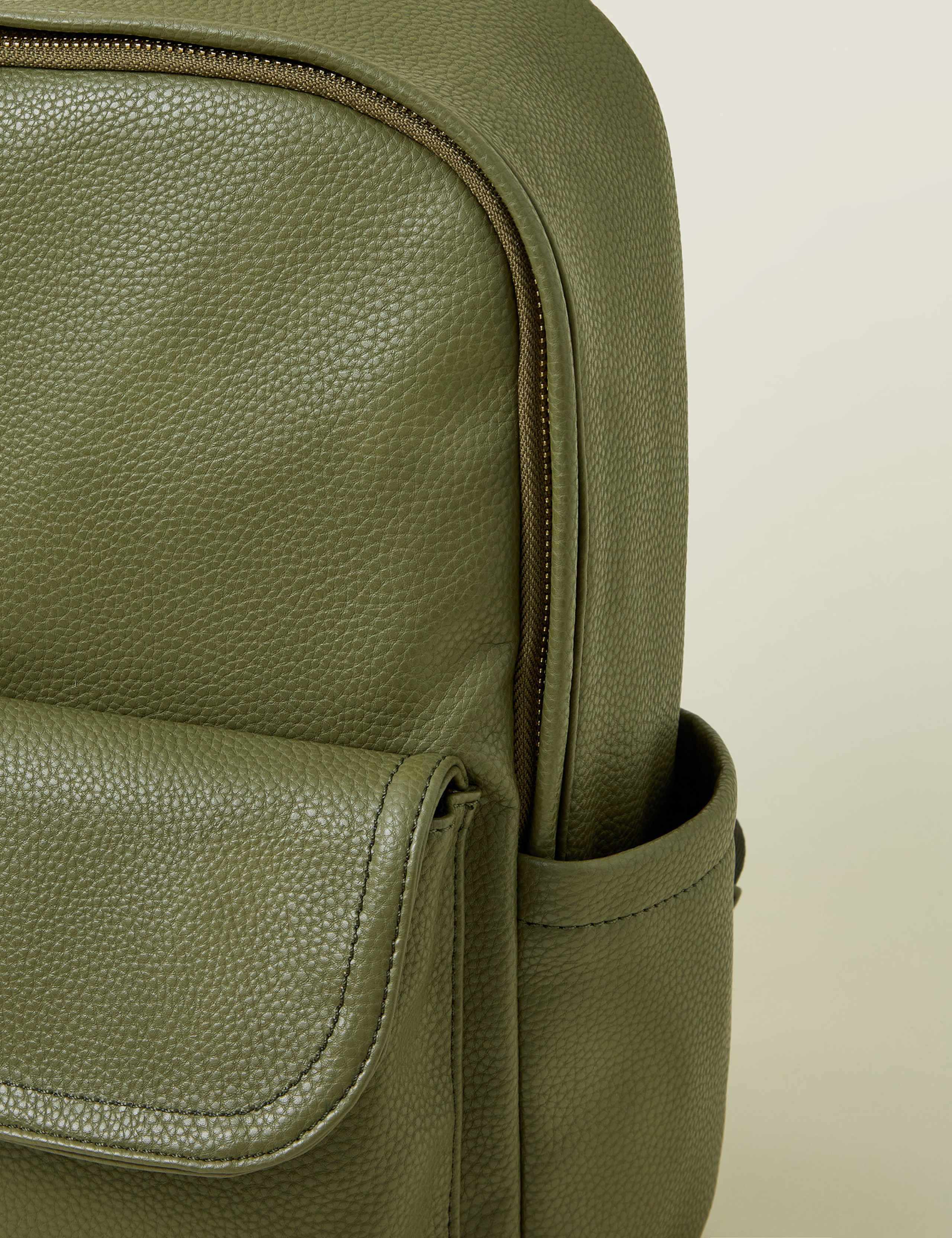 Faux Leather Textured Backpack 4 of 4