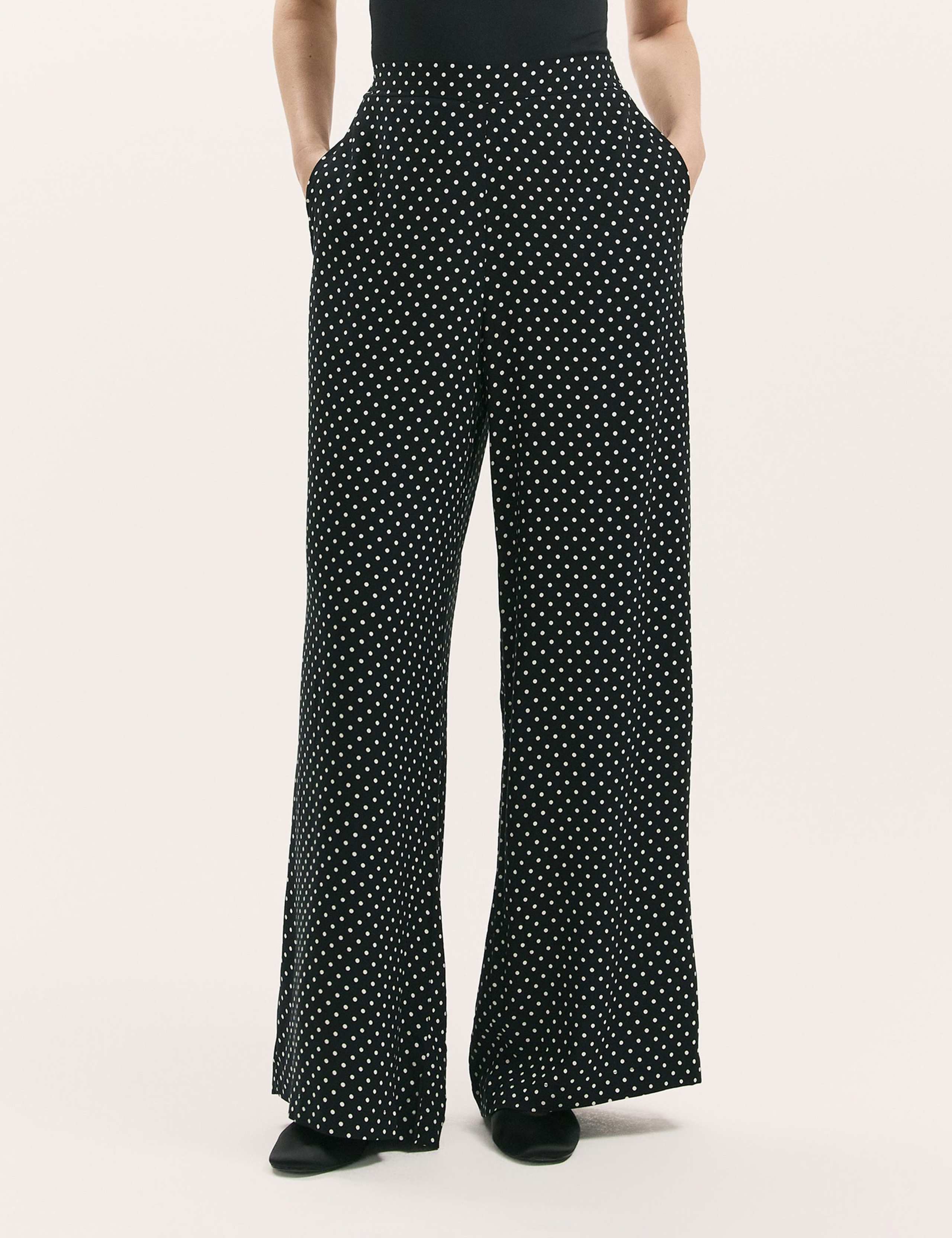 Polka Dot Wide Leg Trousers 2 of 5