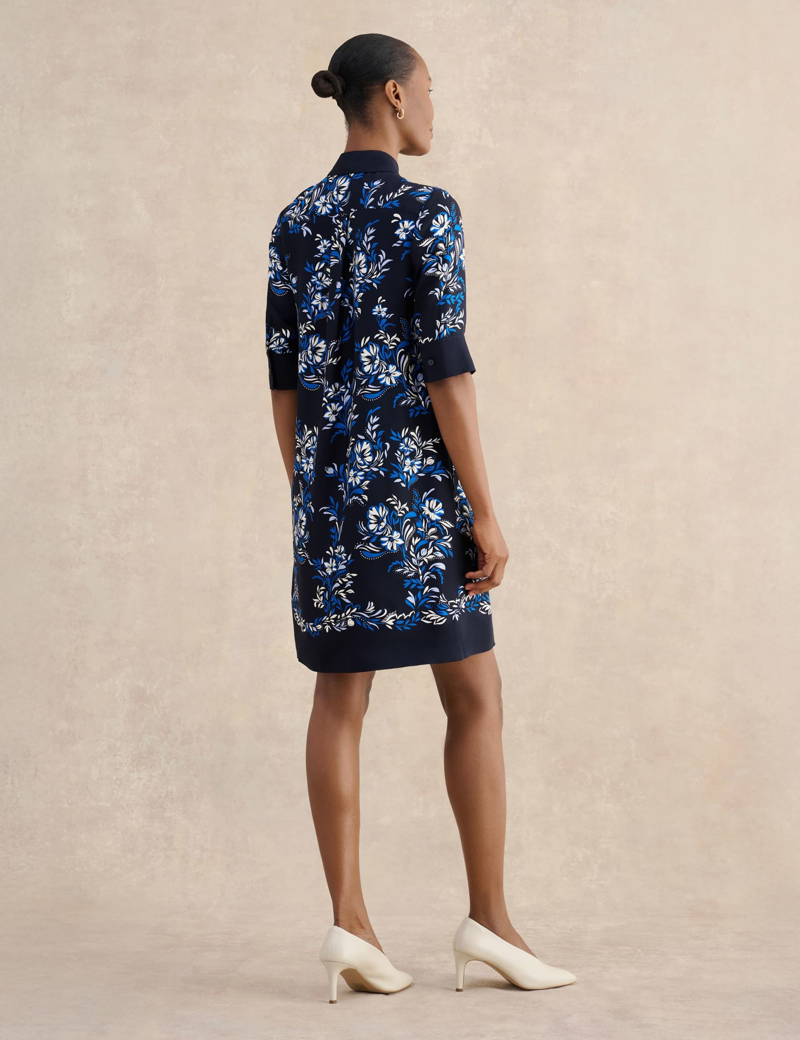 Floral Mini Shirt Dress 3 of 5