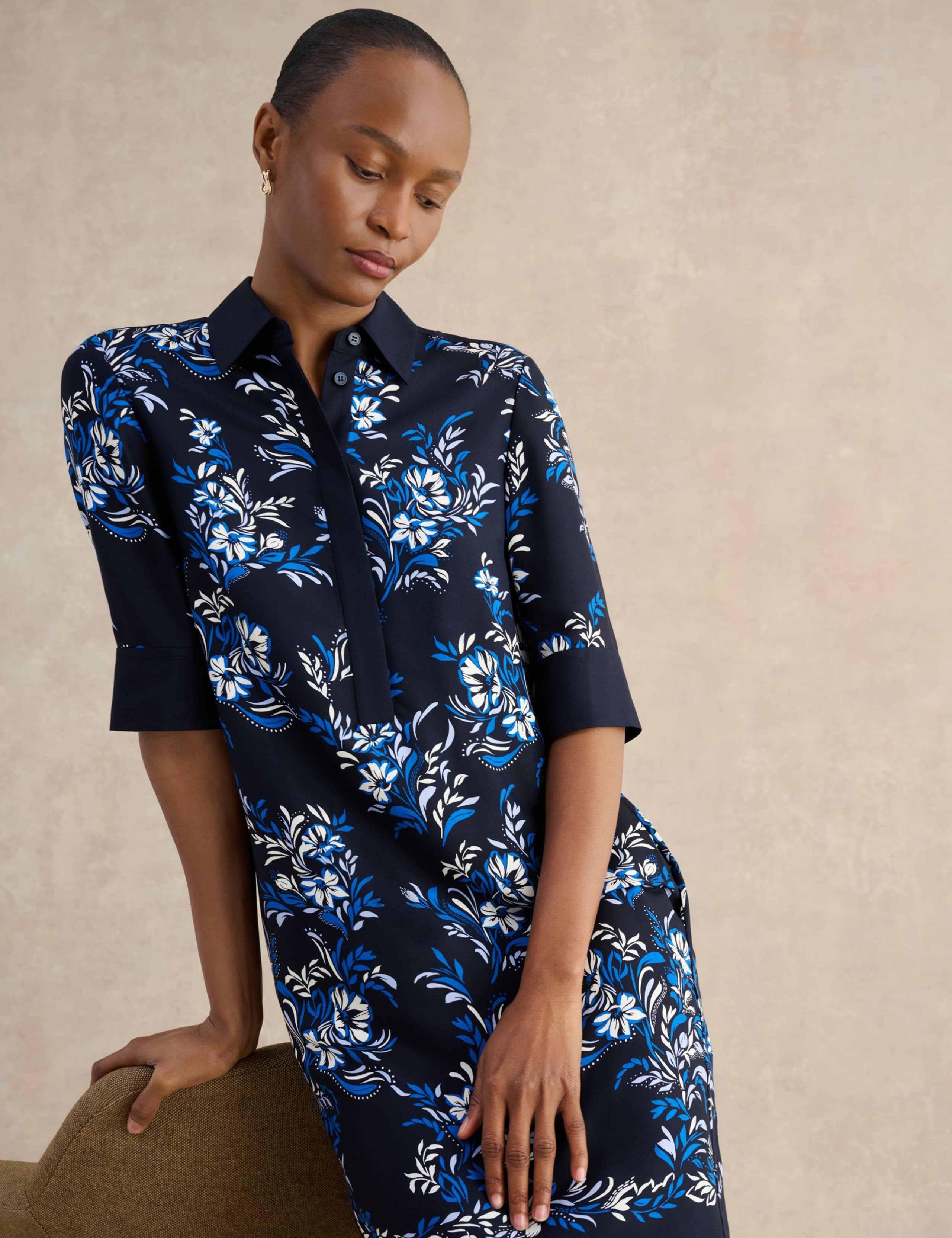 Floral Mini Shirt Dress 5 of 5