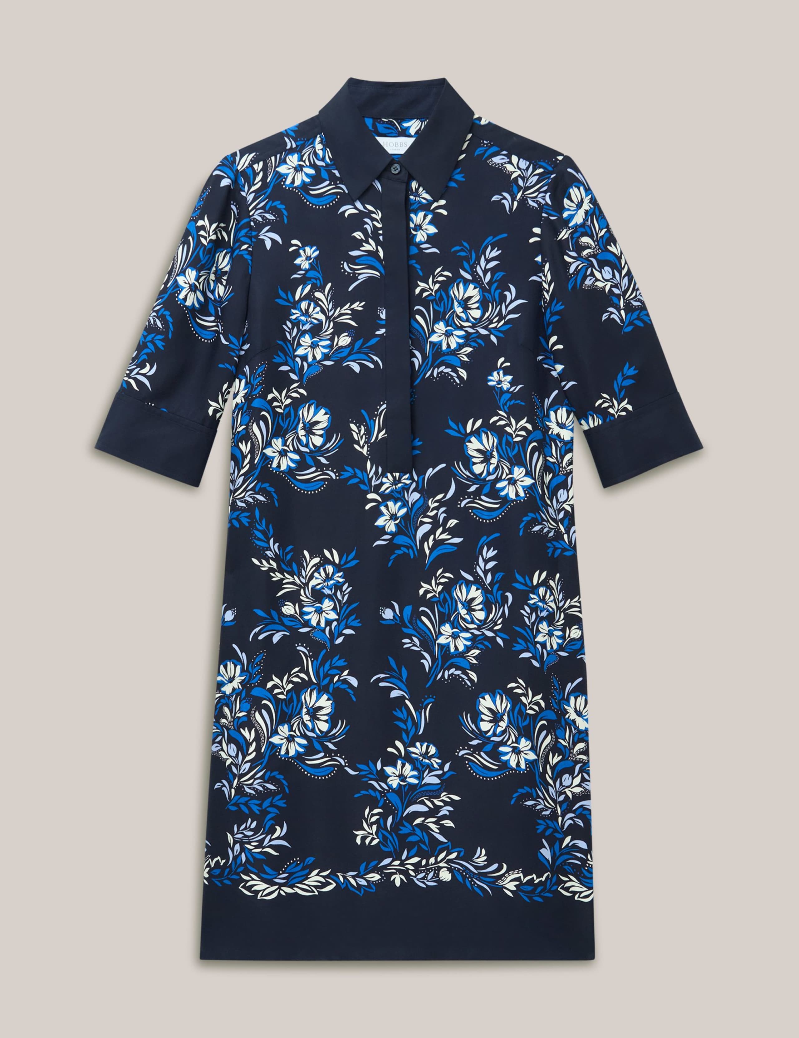 Floral Mini Shirt Dress 2 of 5