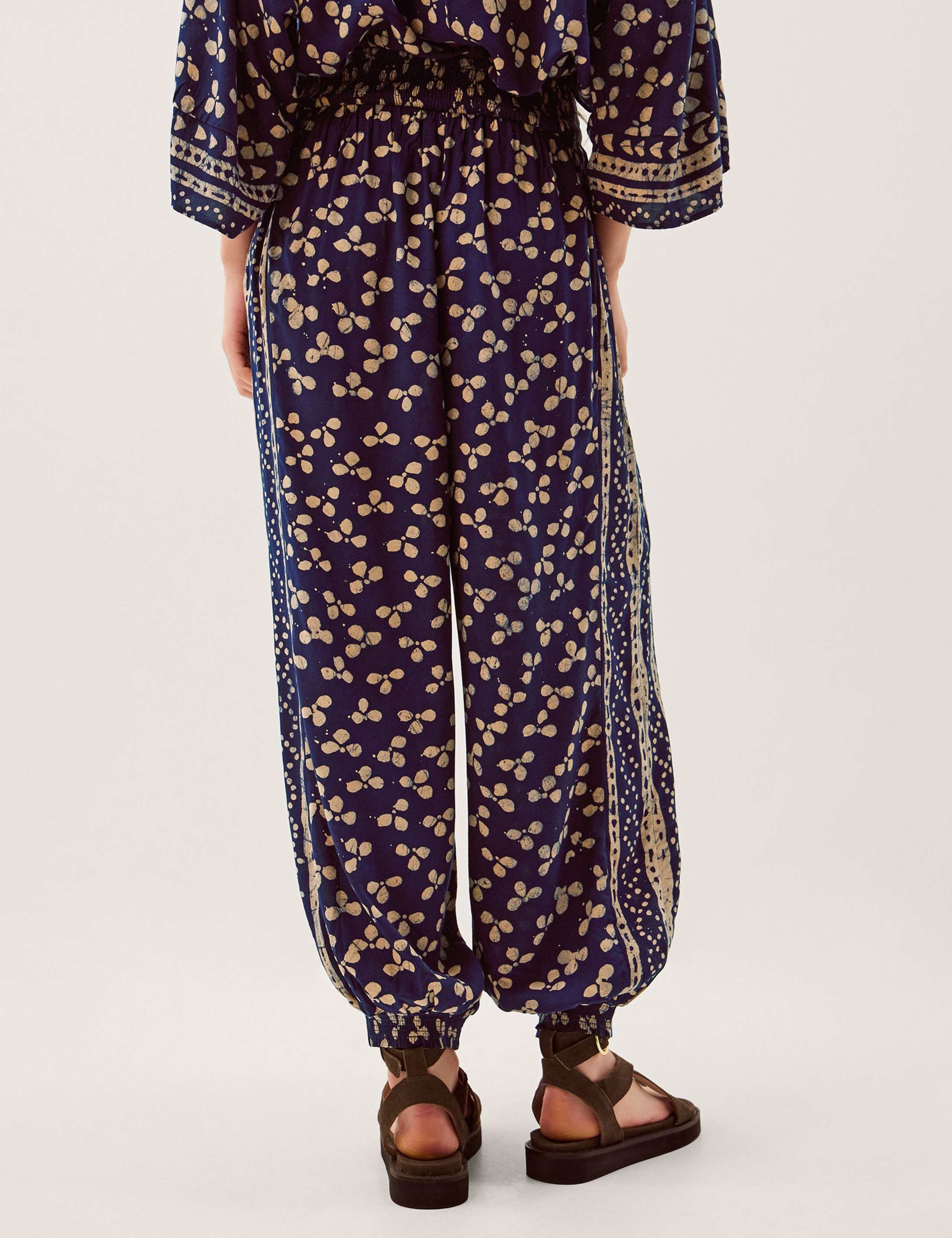 Floral Cuffed Wide Leg Trousers 3 of 5