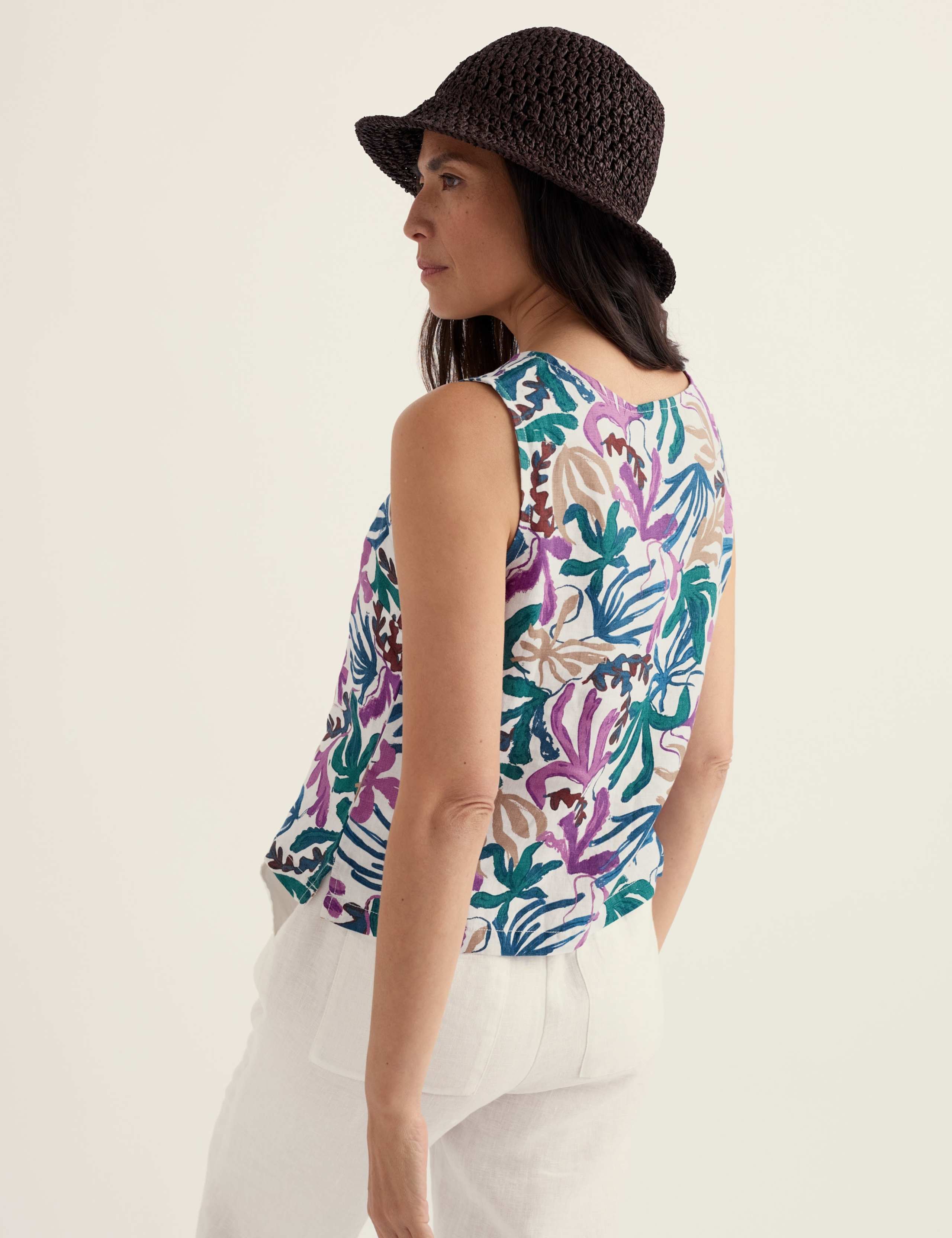 Pure Linen Printed Top 3 of 4