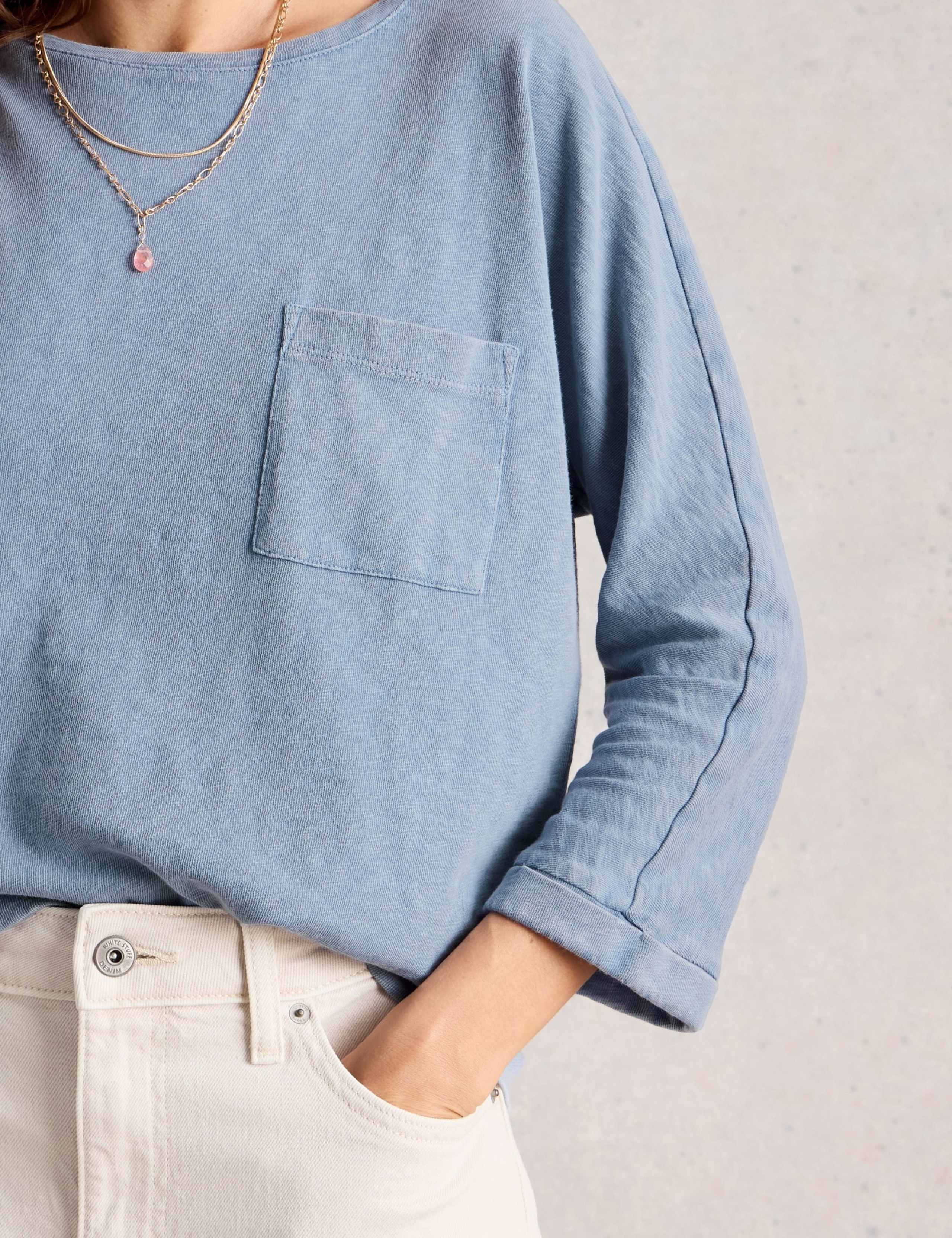 Pure Cotton Crew Neck Relaxed Top 5 of 6