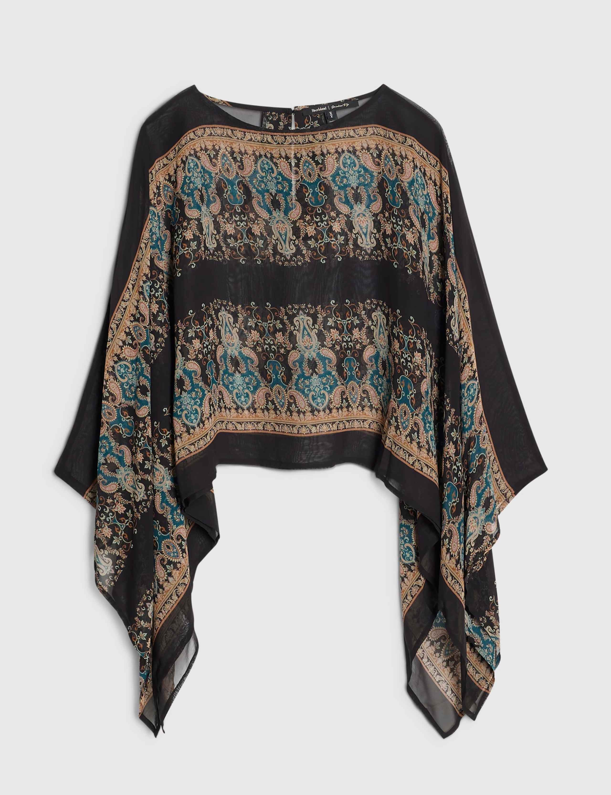 Jacquard Crew Neck Batwing Top 6 of 6