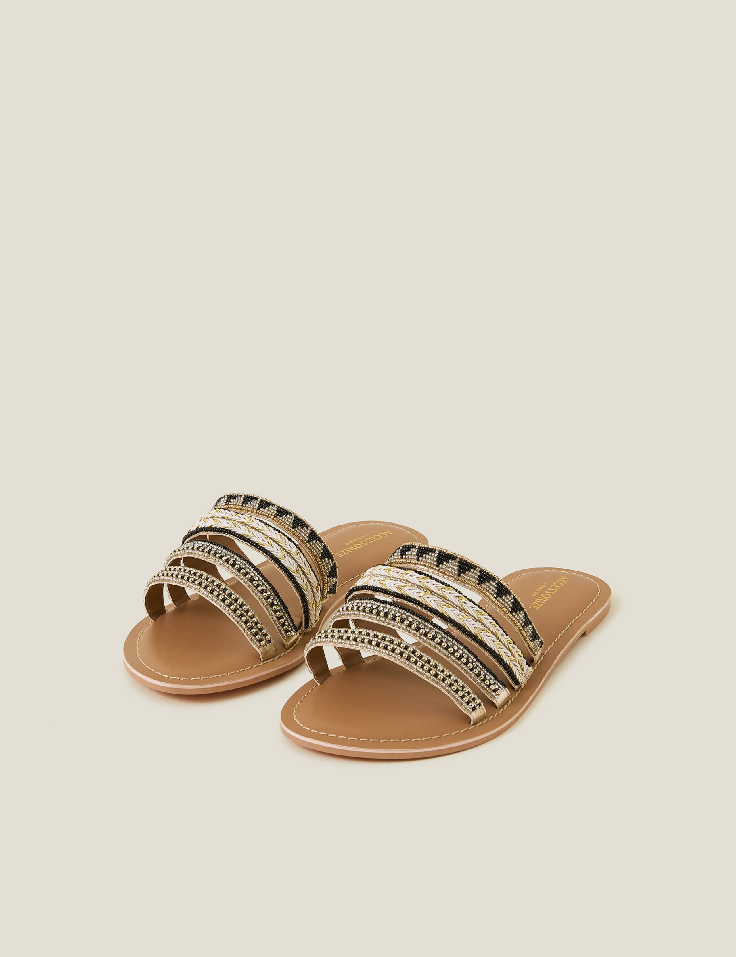 Beaded Flat Sliders 2 of 4