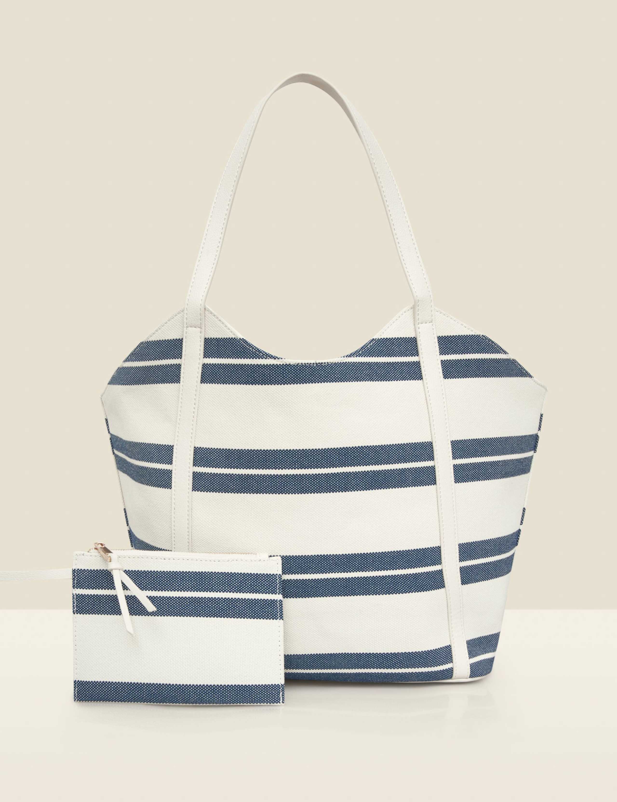 Striped Large Beach Bag 2 of 6