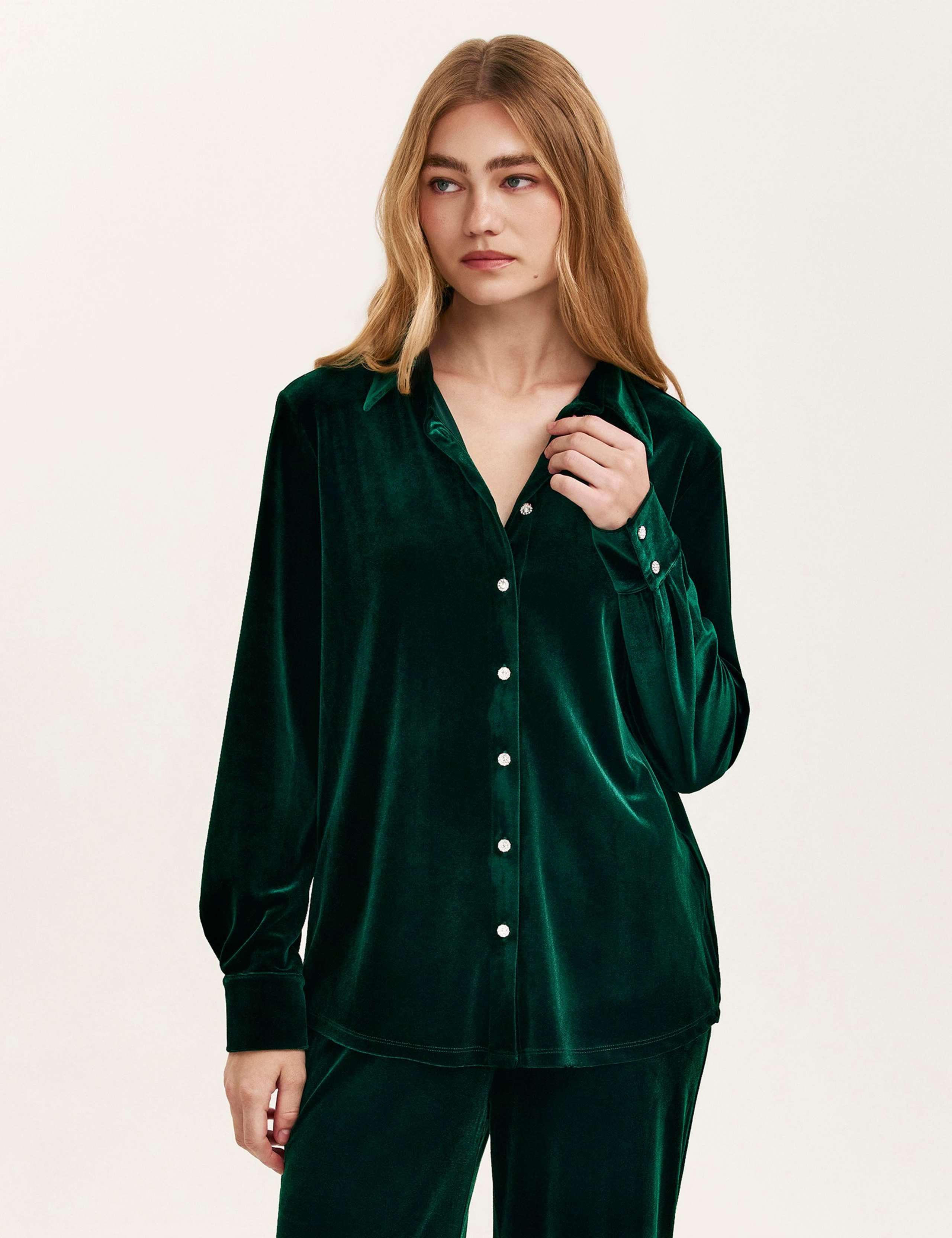 Velvet Collared Shirt 1 of 3