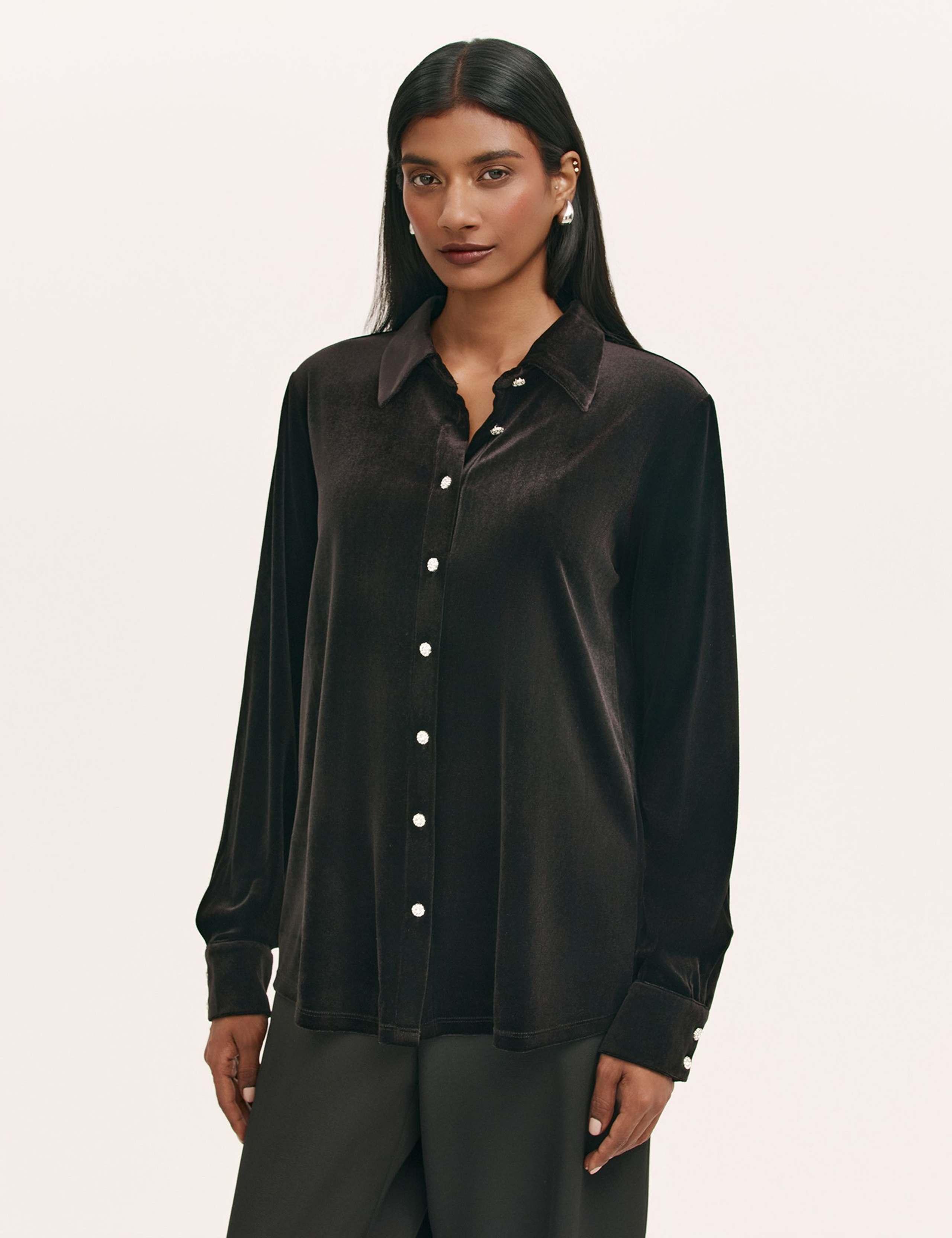 Velvet Collared Shirt 1 of 4