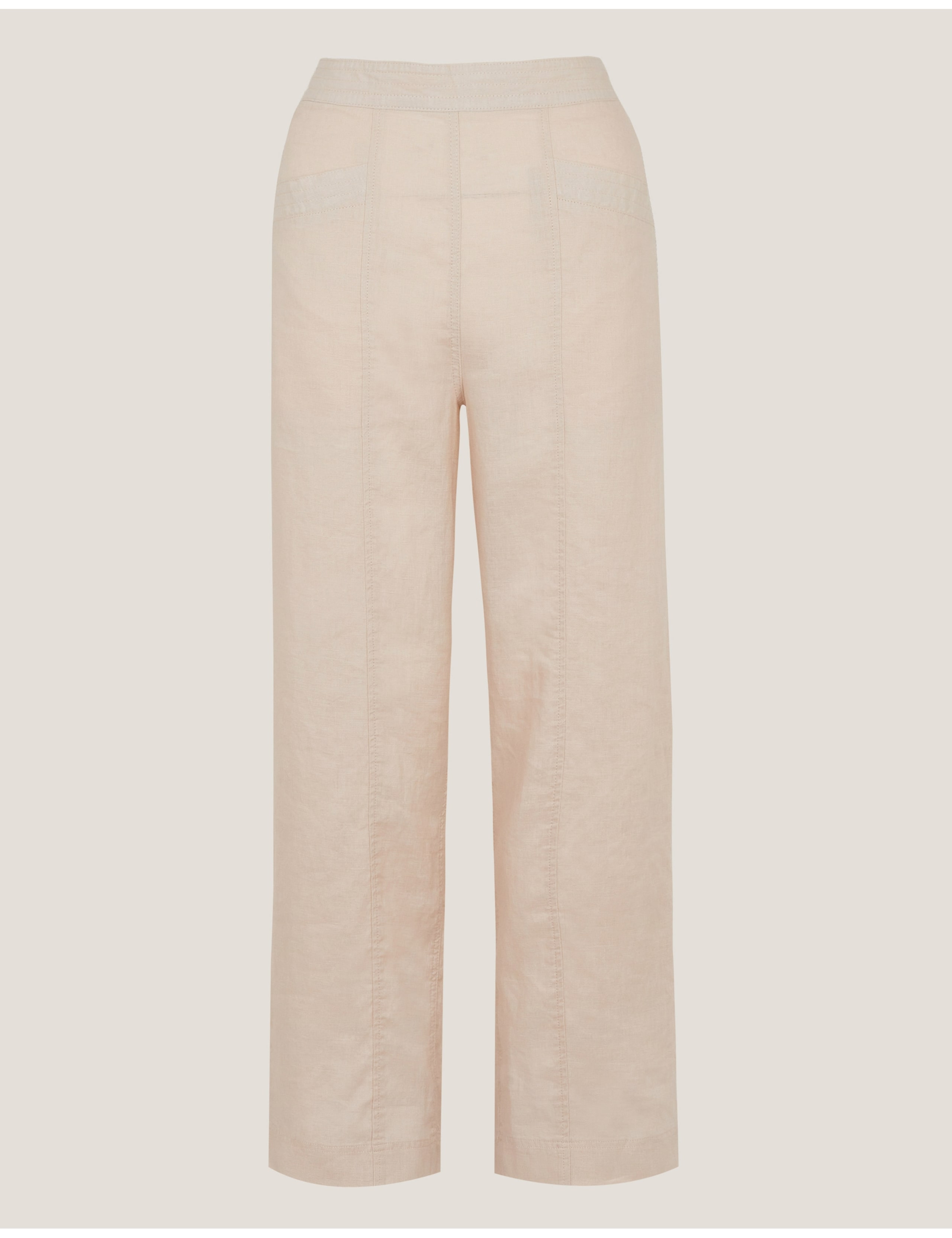 Pure Linen Straight Leg Trousers 2 of 4