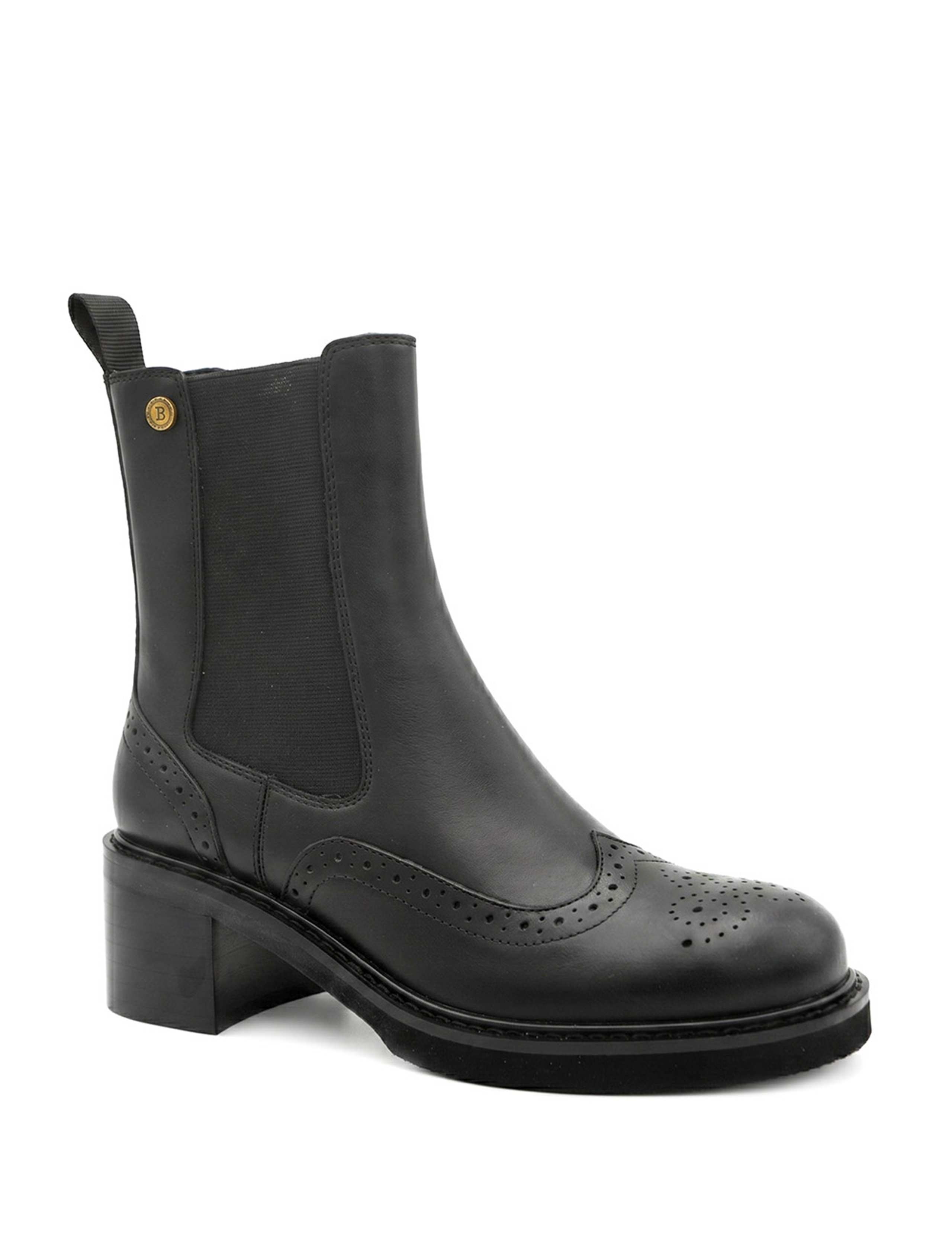 Leather Block Heel Chelsea Boots 3 of 6