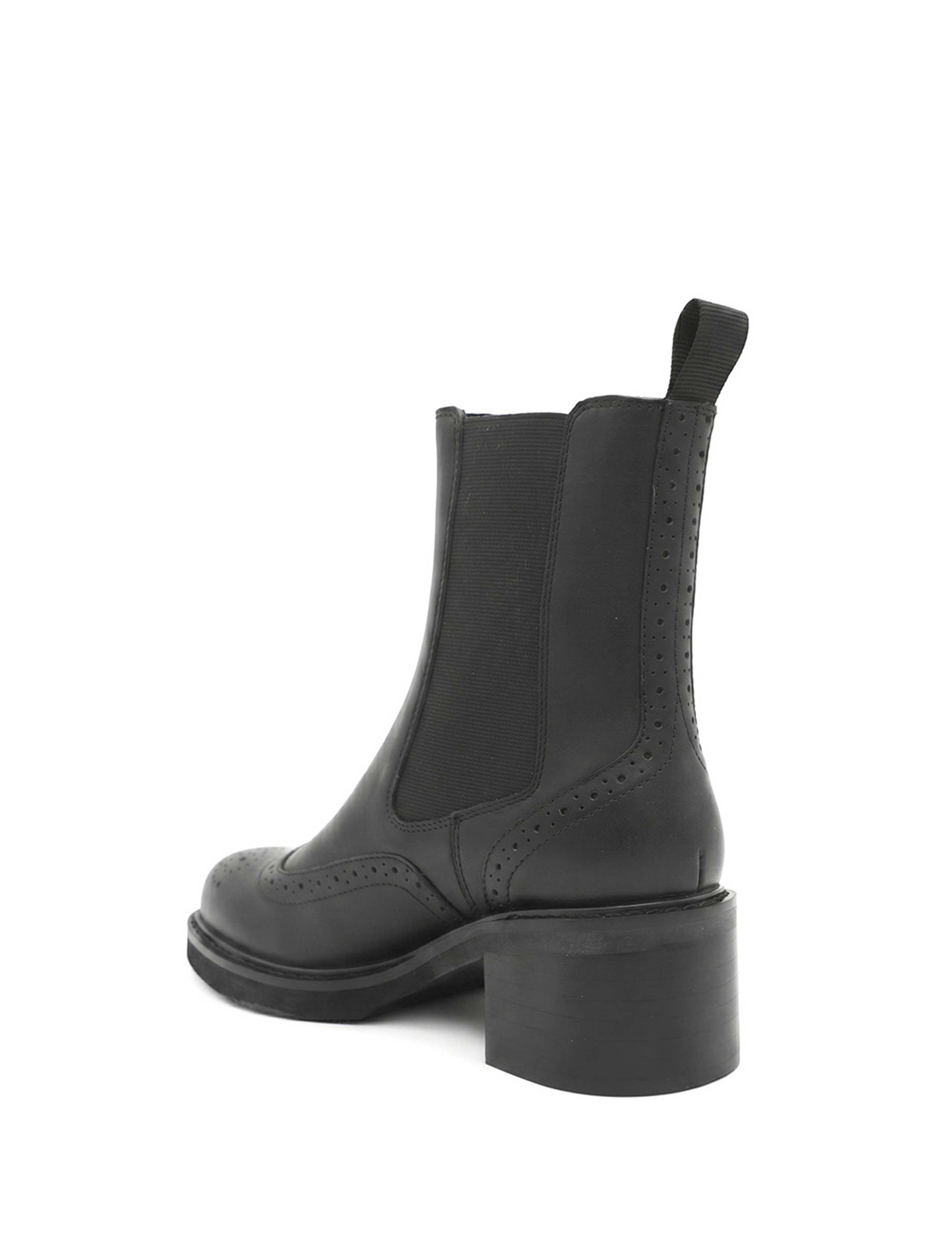 Leather Block Heel Chelsea Boots 5 of 6