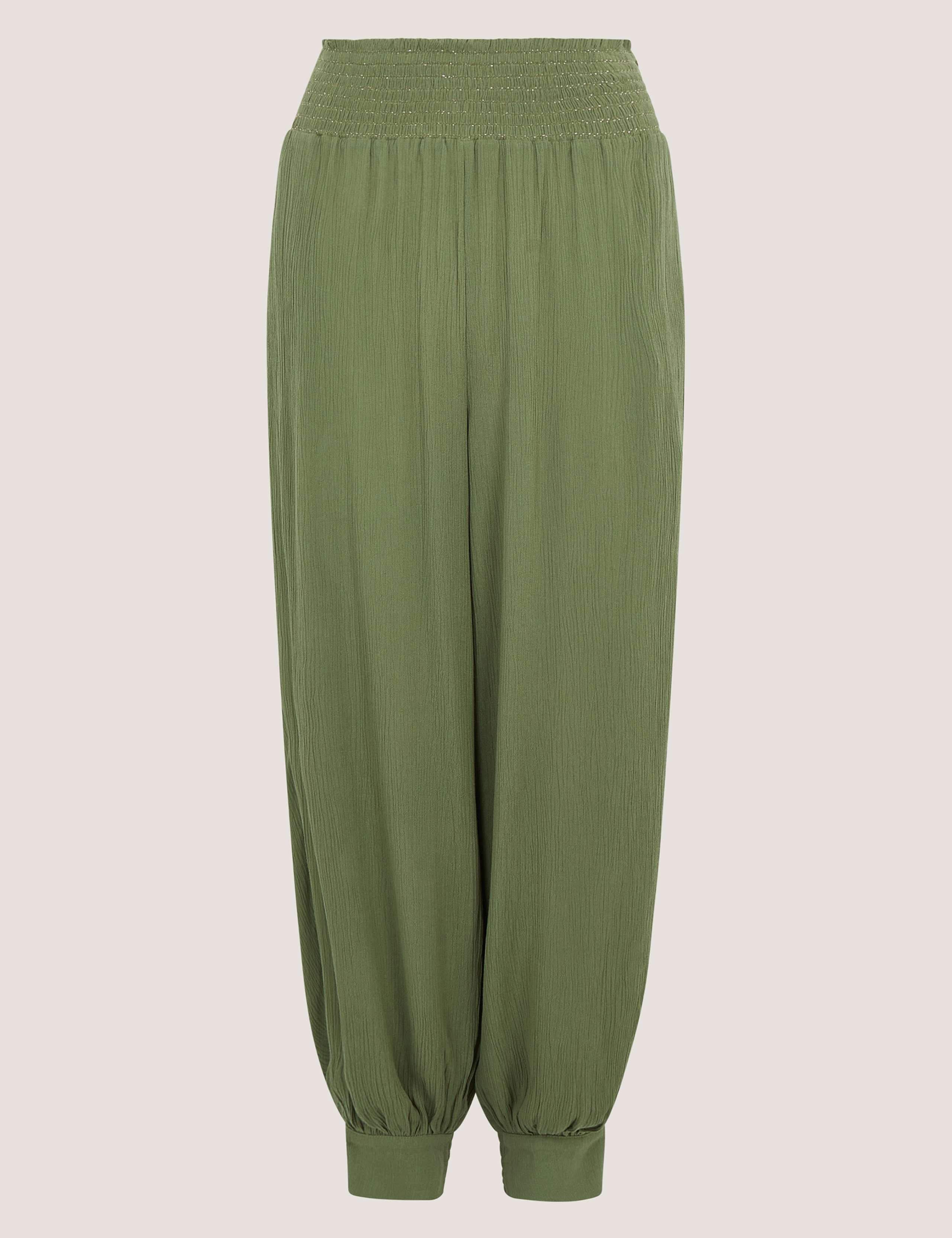 Shirred Relaxed Trousers 2 of 5