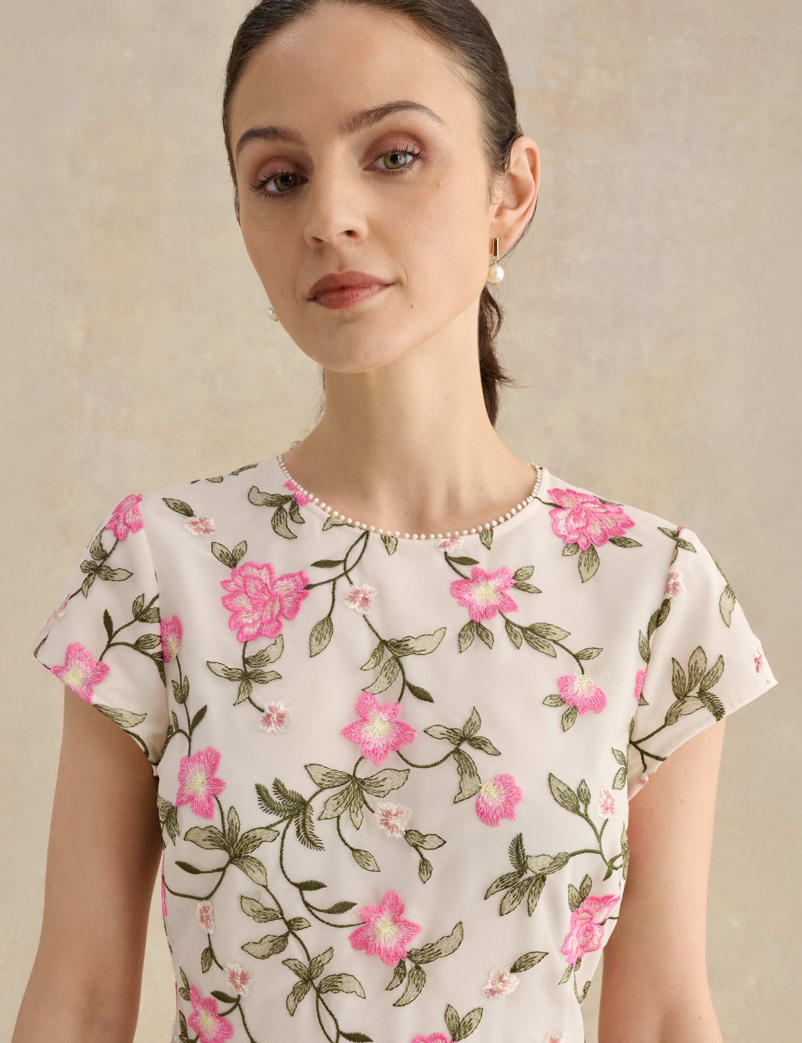 Floral Knee Length Skater Dress 5 of 5