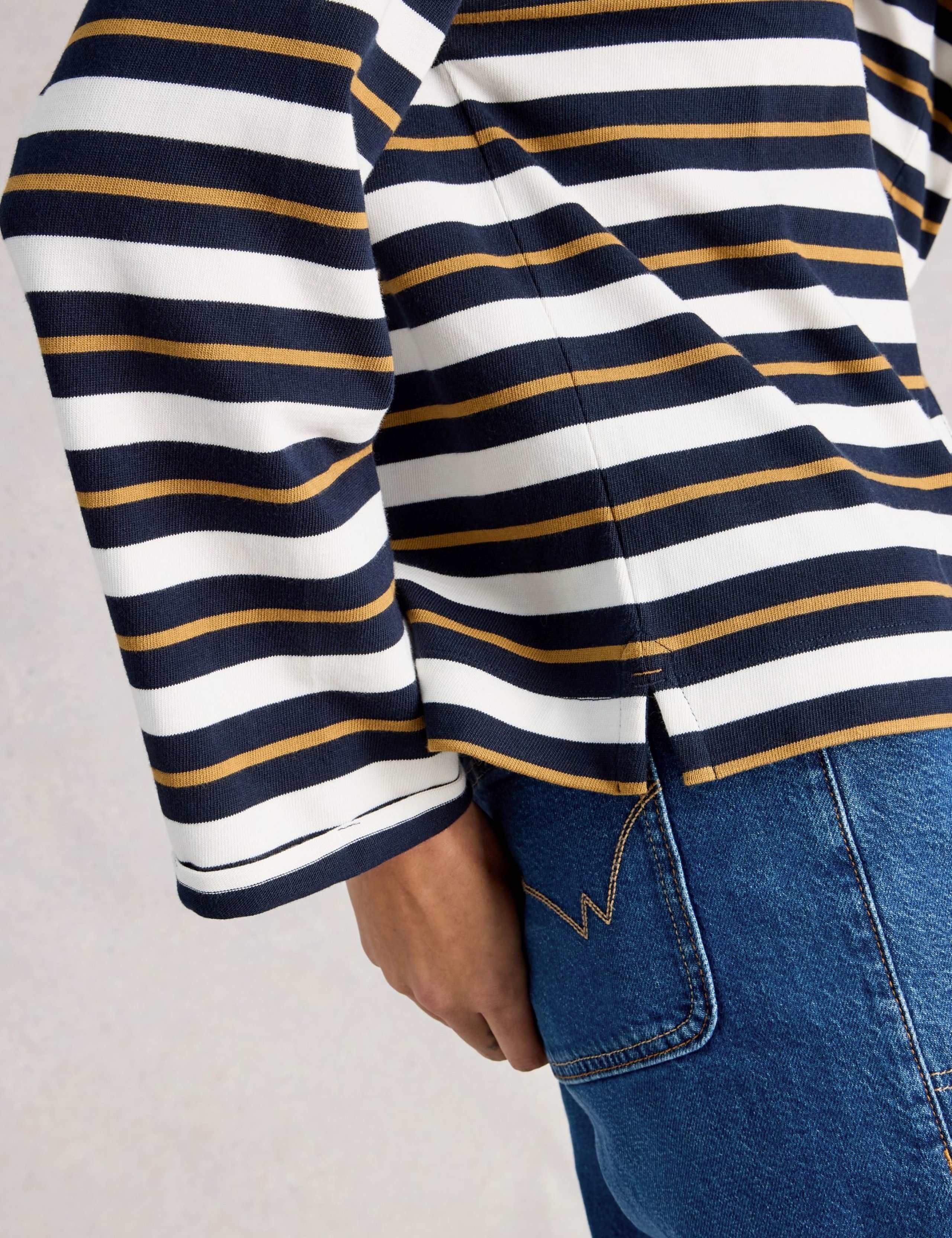 Pure Cotton Striped Crew Neck Top 5 of 6