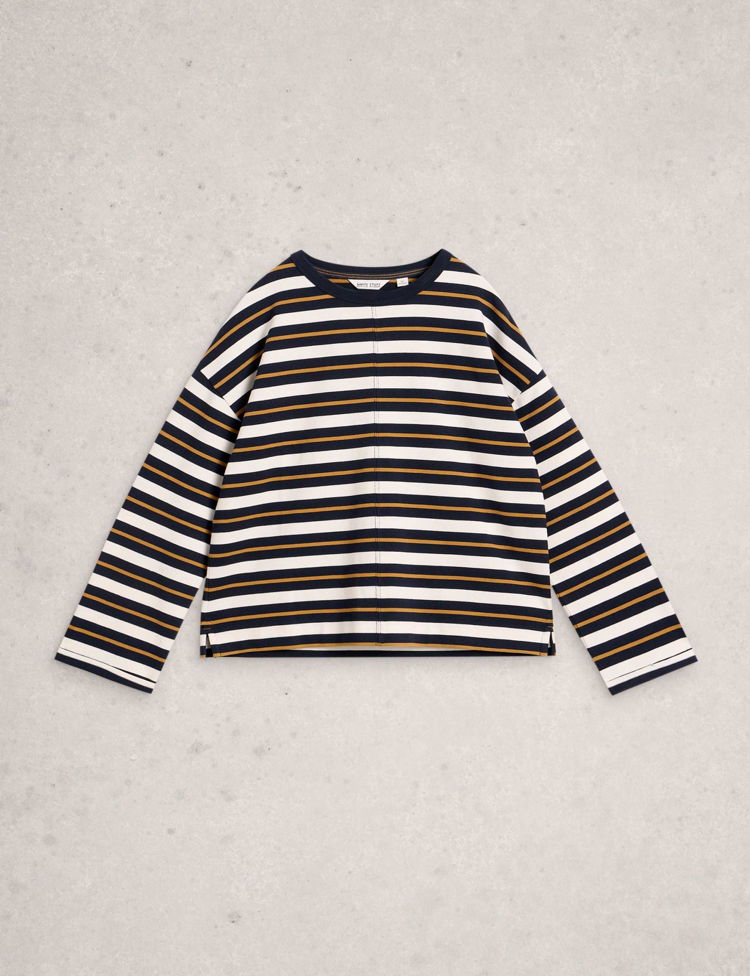 Pure Cotton Striped Crew Neck Top 2 of 6