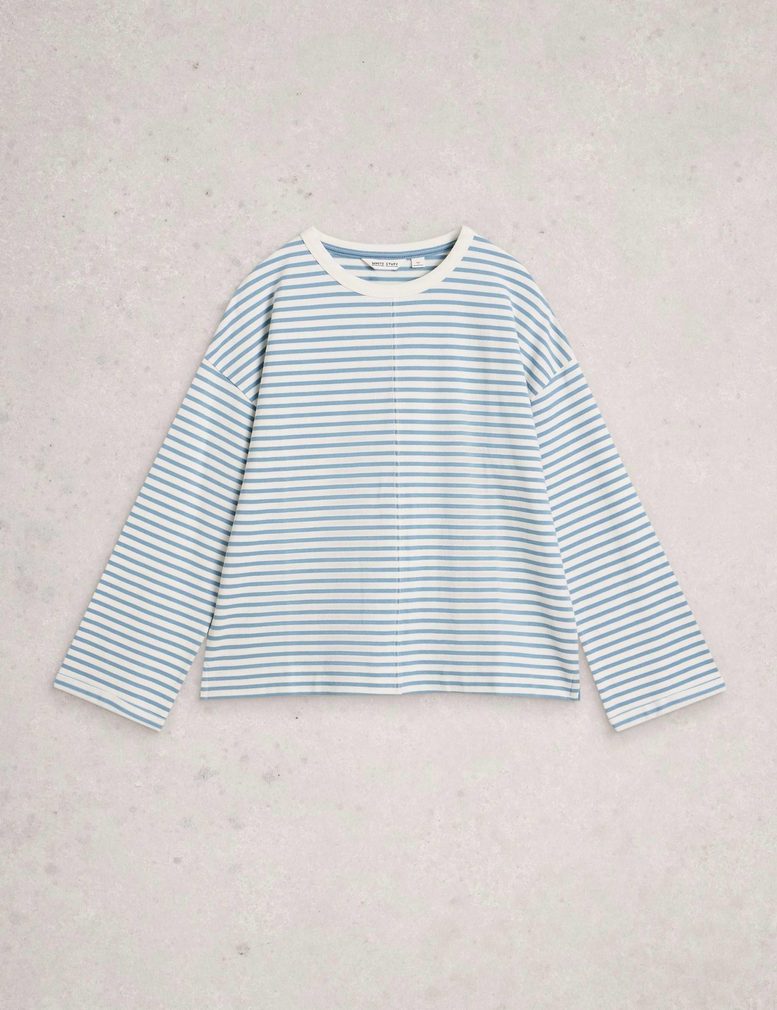 Pure Cotton Striped Crew Neck Top 2 of 6