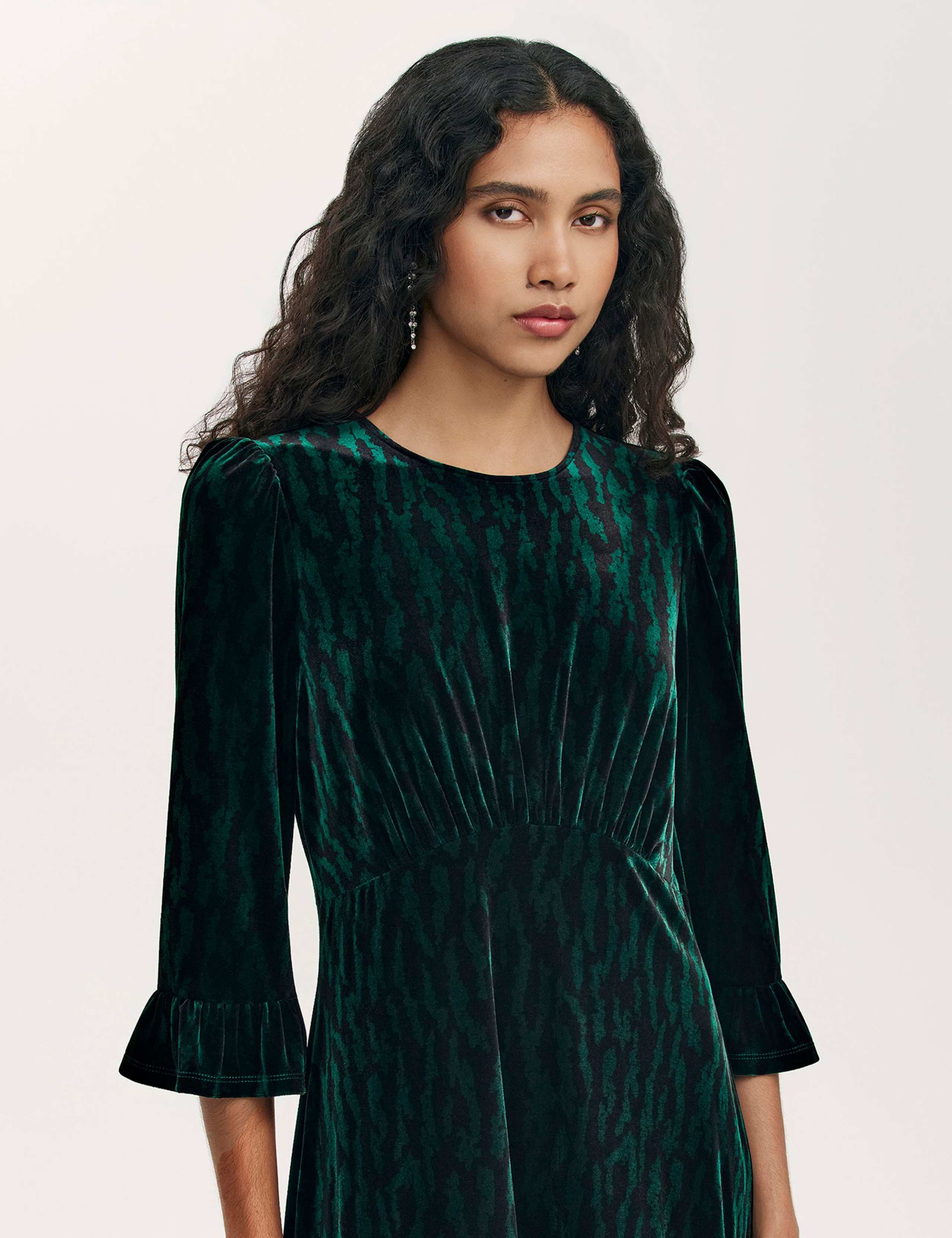 Velvet Animal Print Midi Tea Dress 4 of 4