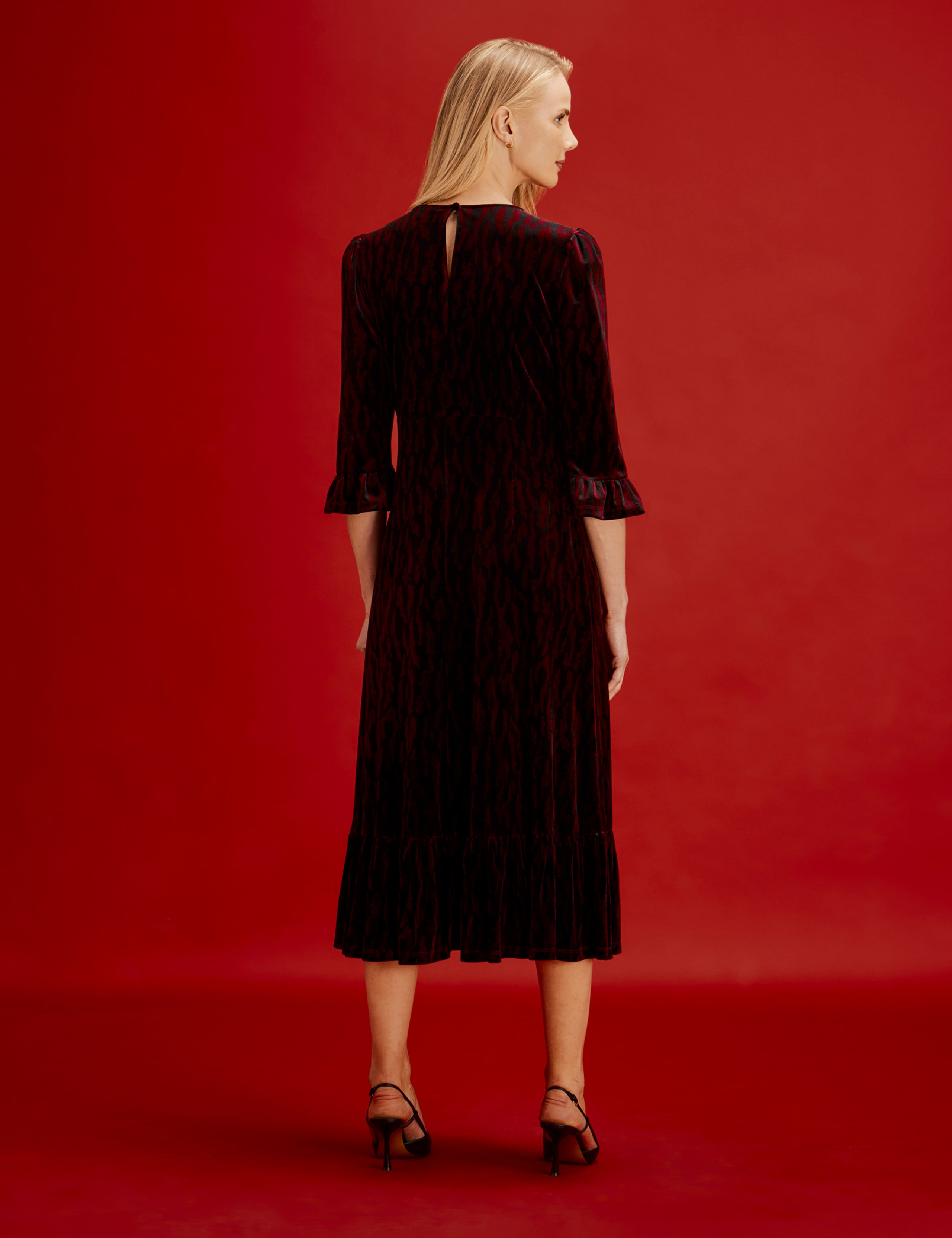 Velvet Animal Print Midi Tea Dress 10 of 10