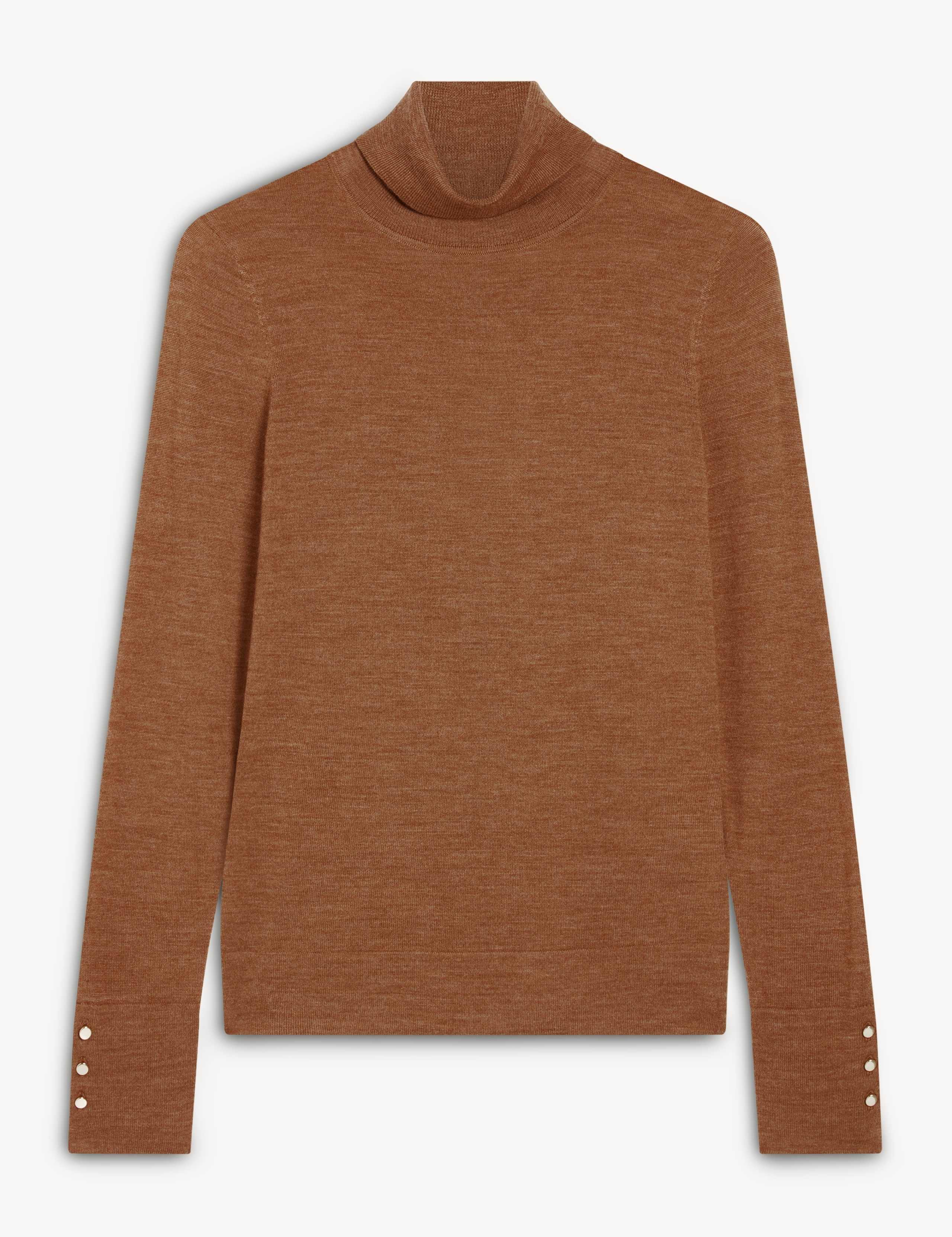 Pure Merino Wool Roll Neck Jumper 3 of 5