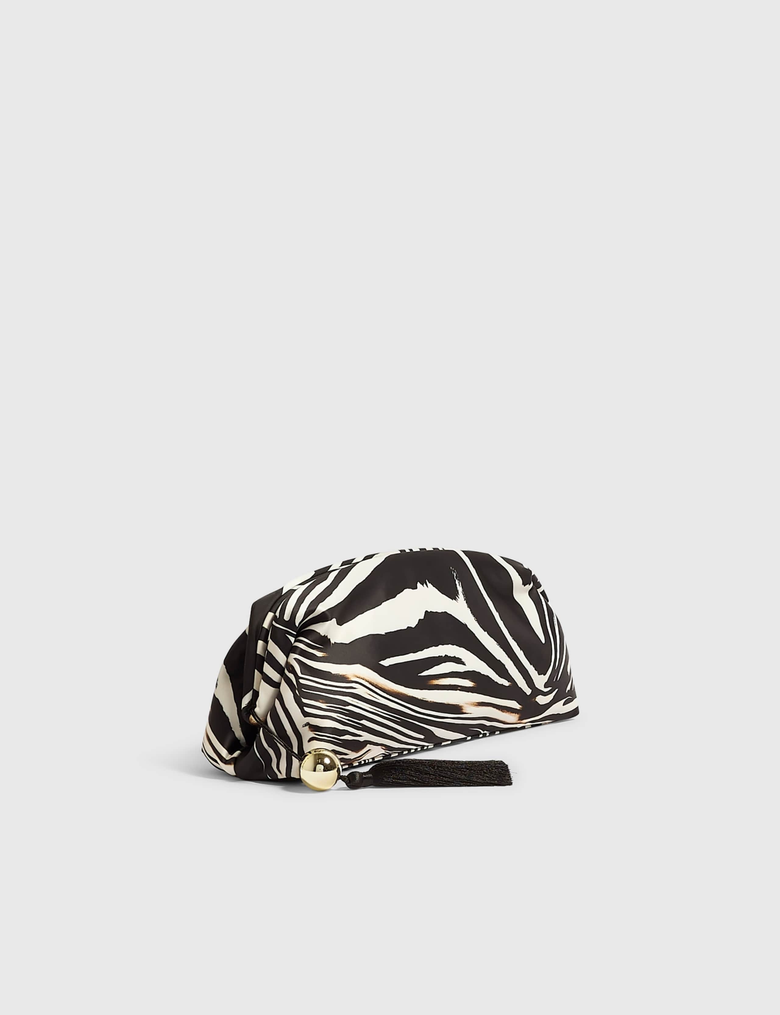 Animal Print Tassel Frame East West Clutch Bag 5 of 5