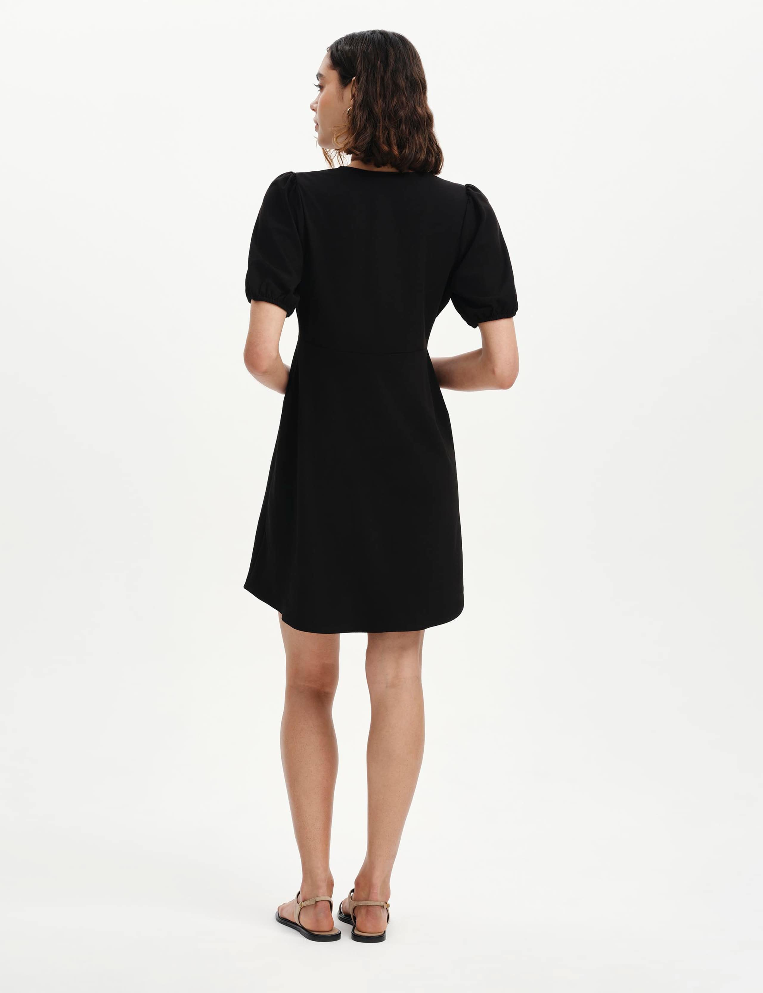 V-Neck Button Through Short Skater Dress 5 of 5