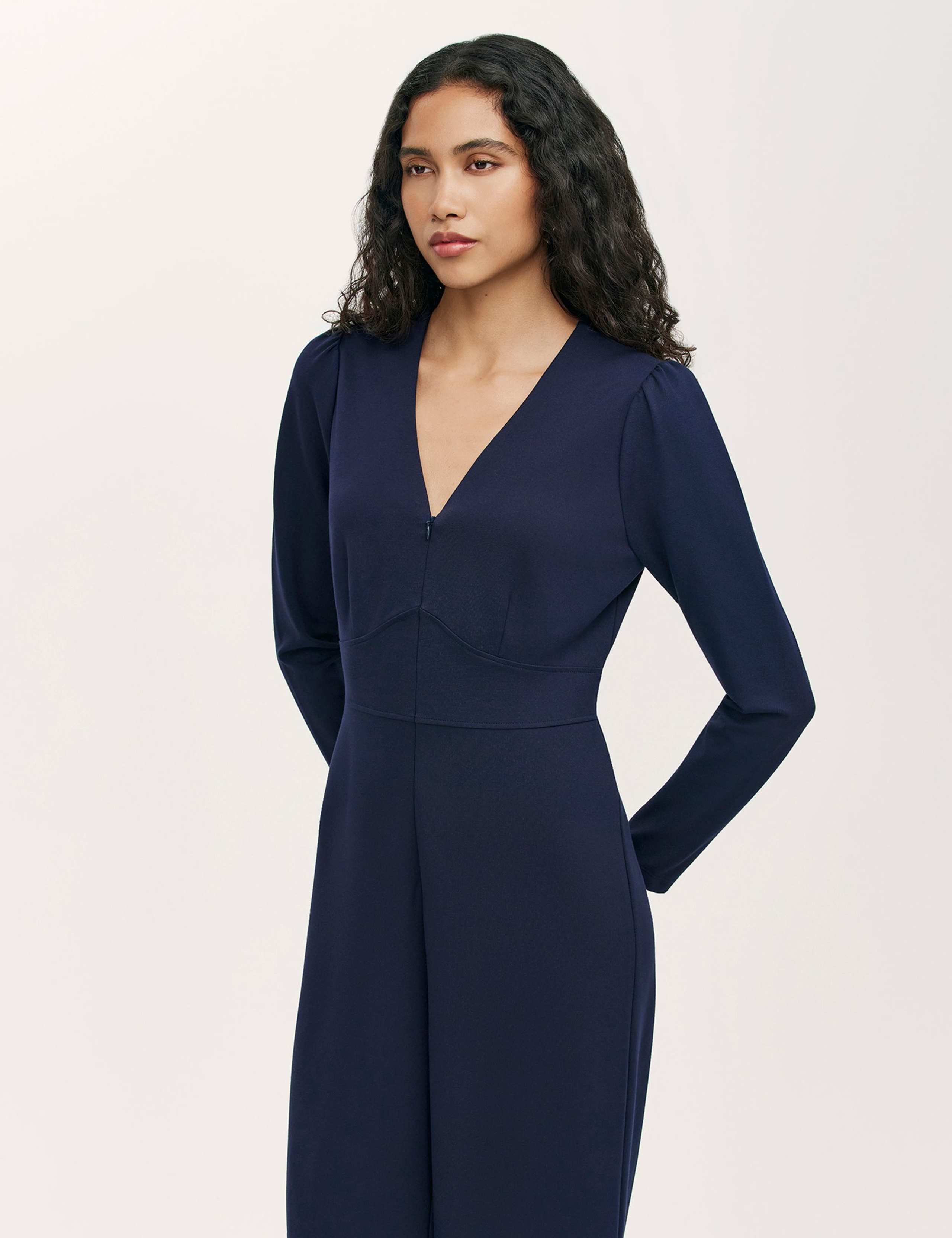 Jersey V-Neck Jumpsuit 3 of 4
